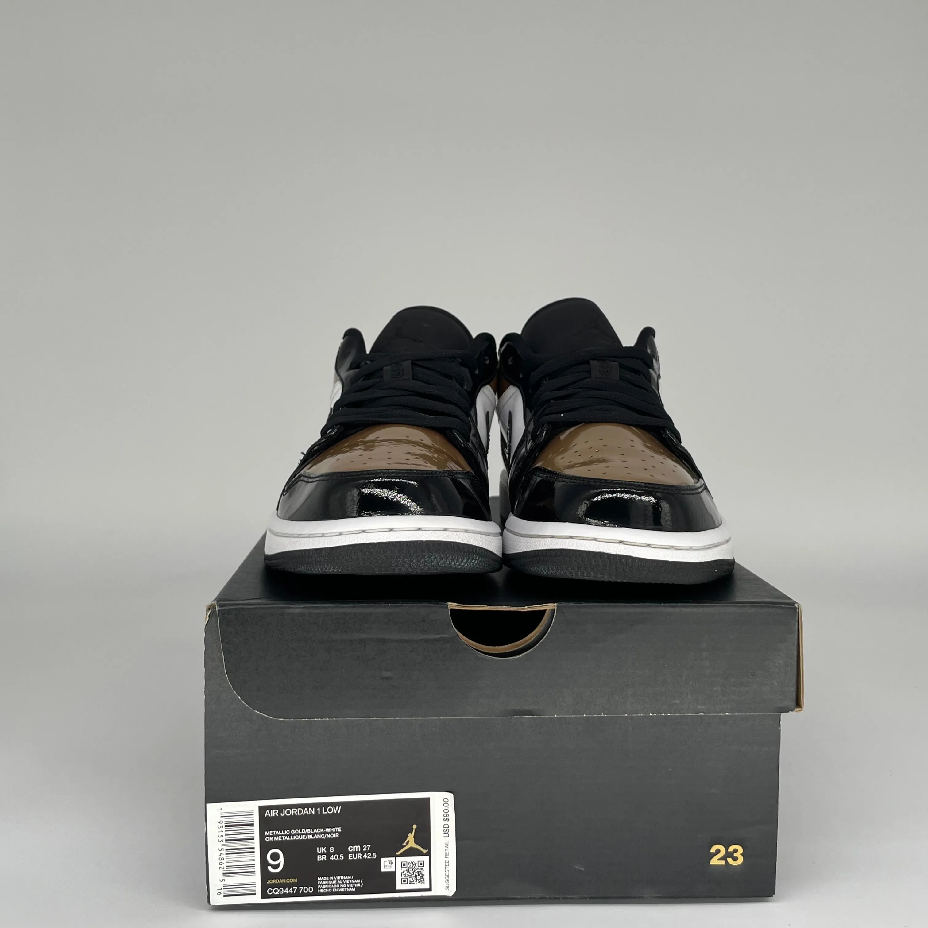 AIR JORDAN 1 LOW GOLD TOE SIZE 9 CQ9447-700