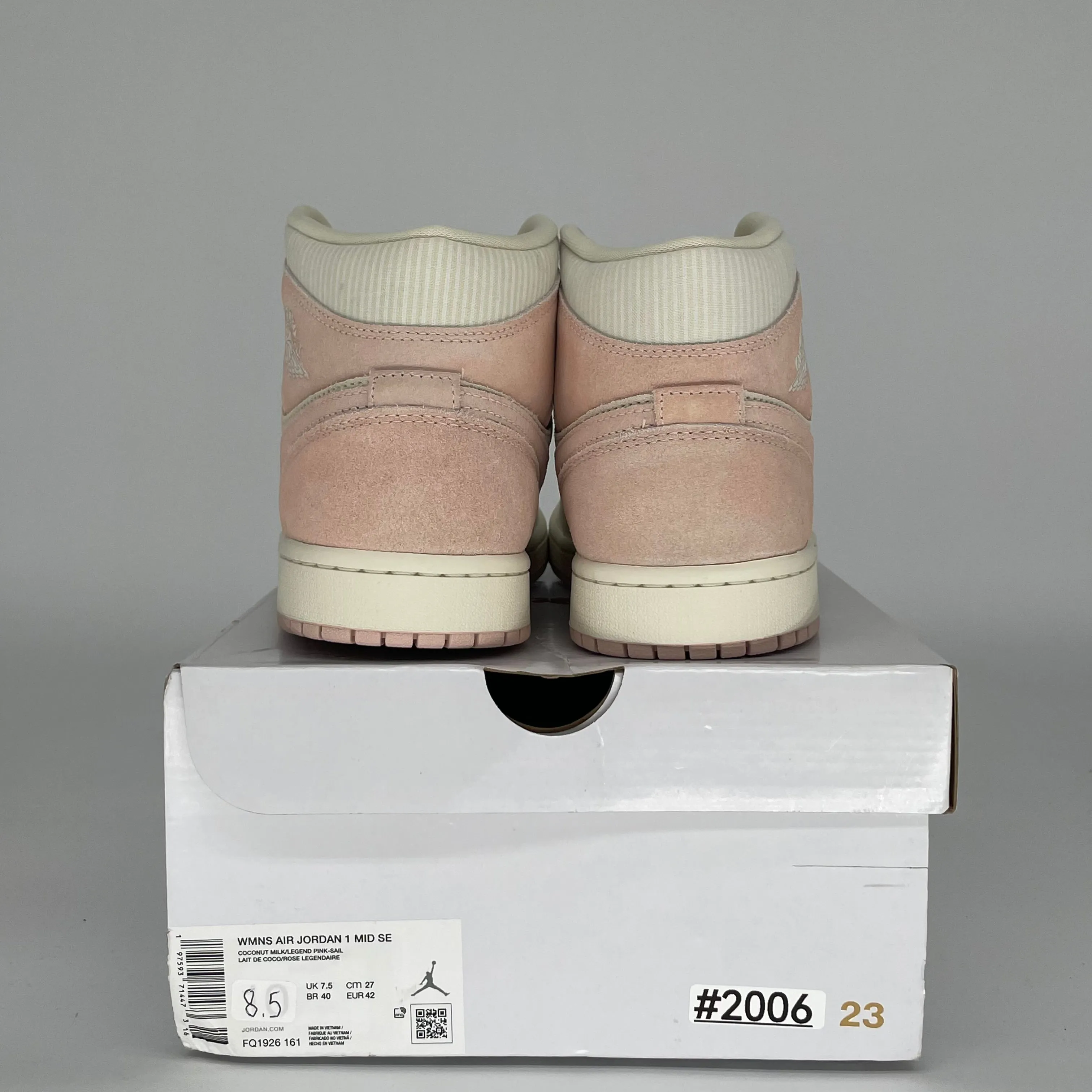 AIR JORDAN 1 MID SEERSUCKER W SIZE 8.5 FQ1926-161