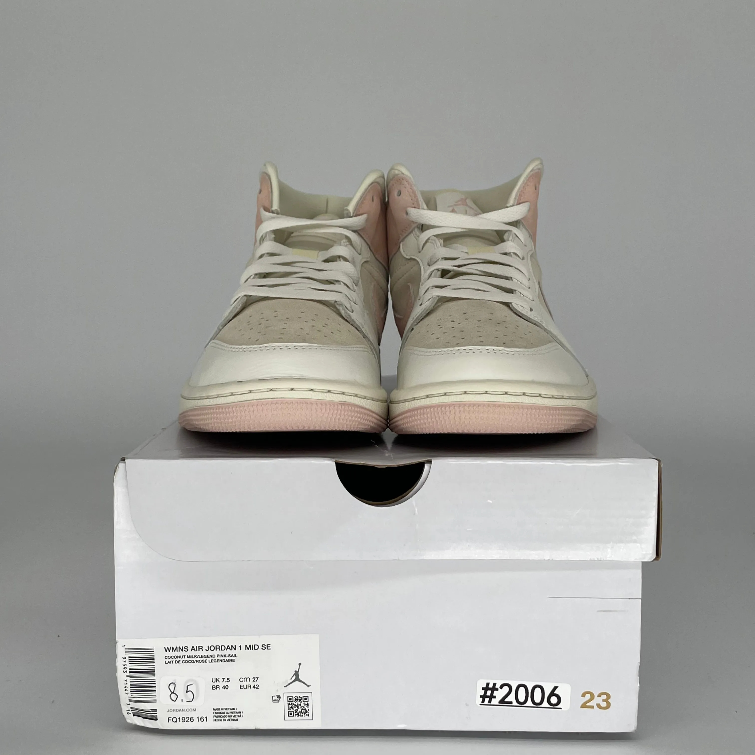 AIR JORDAN 1 MID SEERSUCKER W SIZE 8.5 FQ1926-161