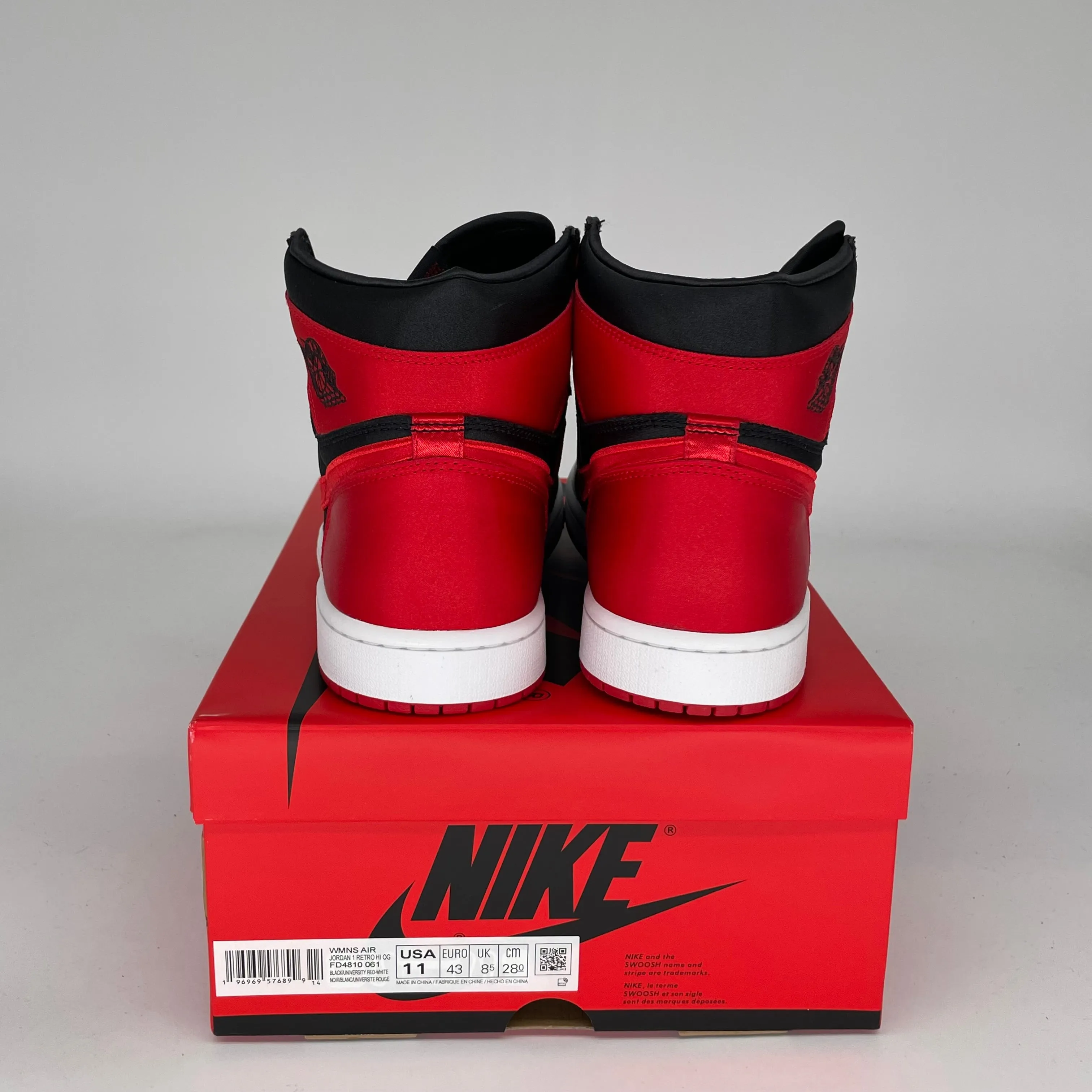 AIR JORDAN 1 SATIN BRED W SIZE 9.5/11W FD4810-061