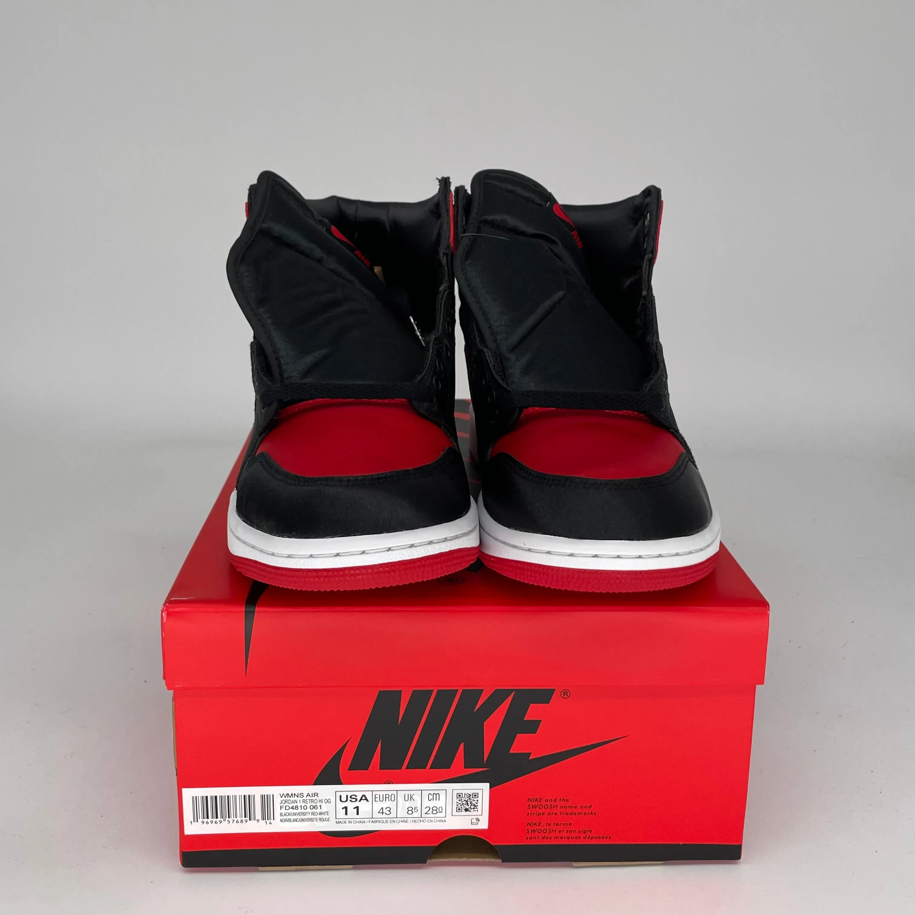 AIR JORDAN 1 SATIN BRED W SIZE 9.5/11W FD4810-061