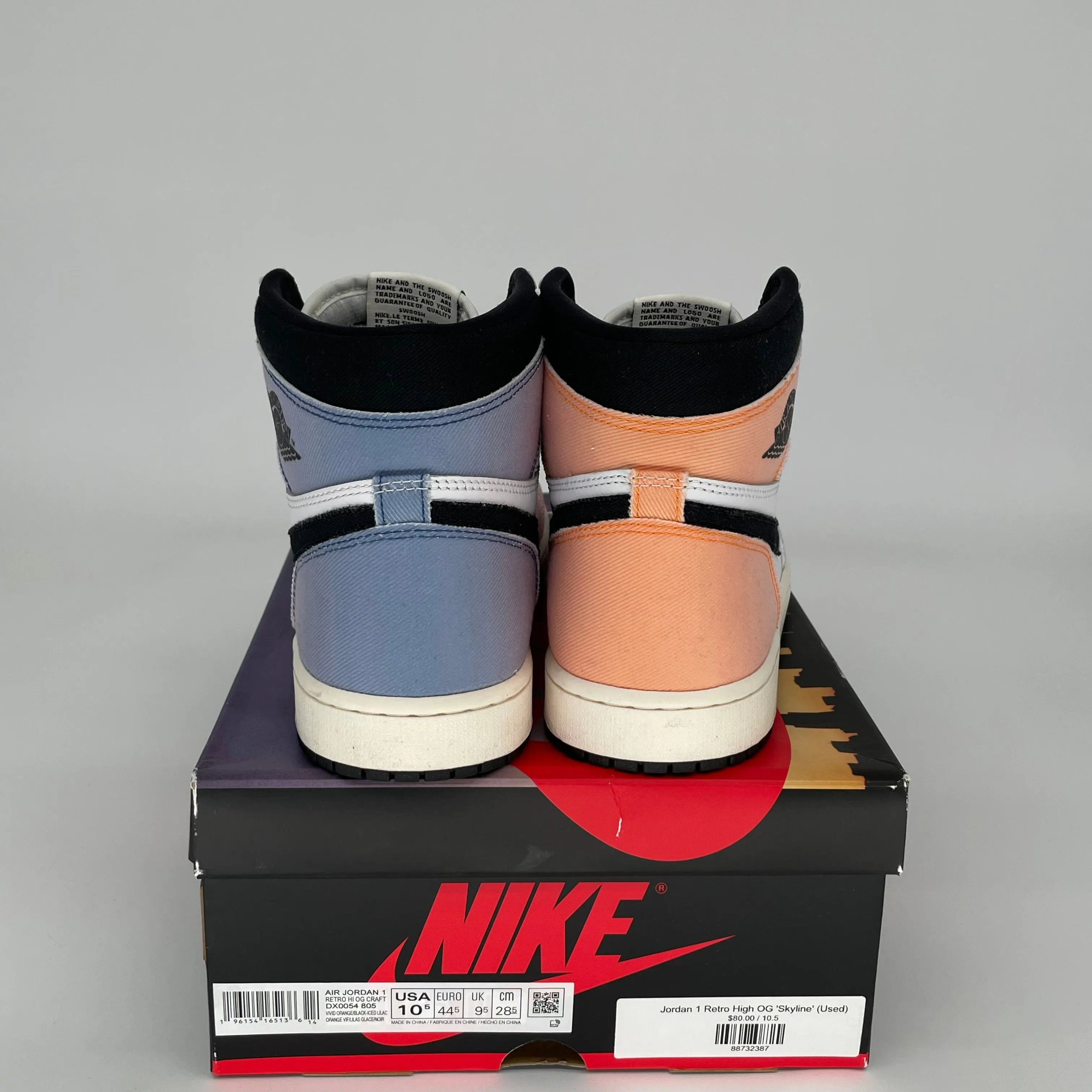 AIR JORDAN 1 SKYLINE SIZE 10.5 DX0054-805
