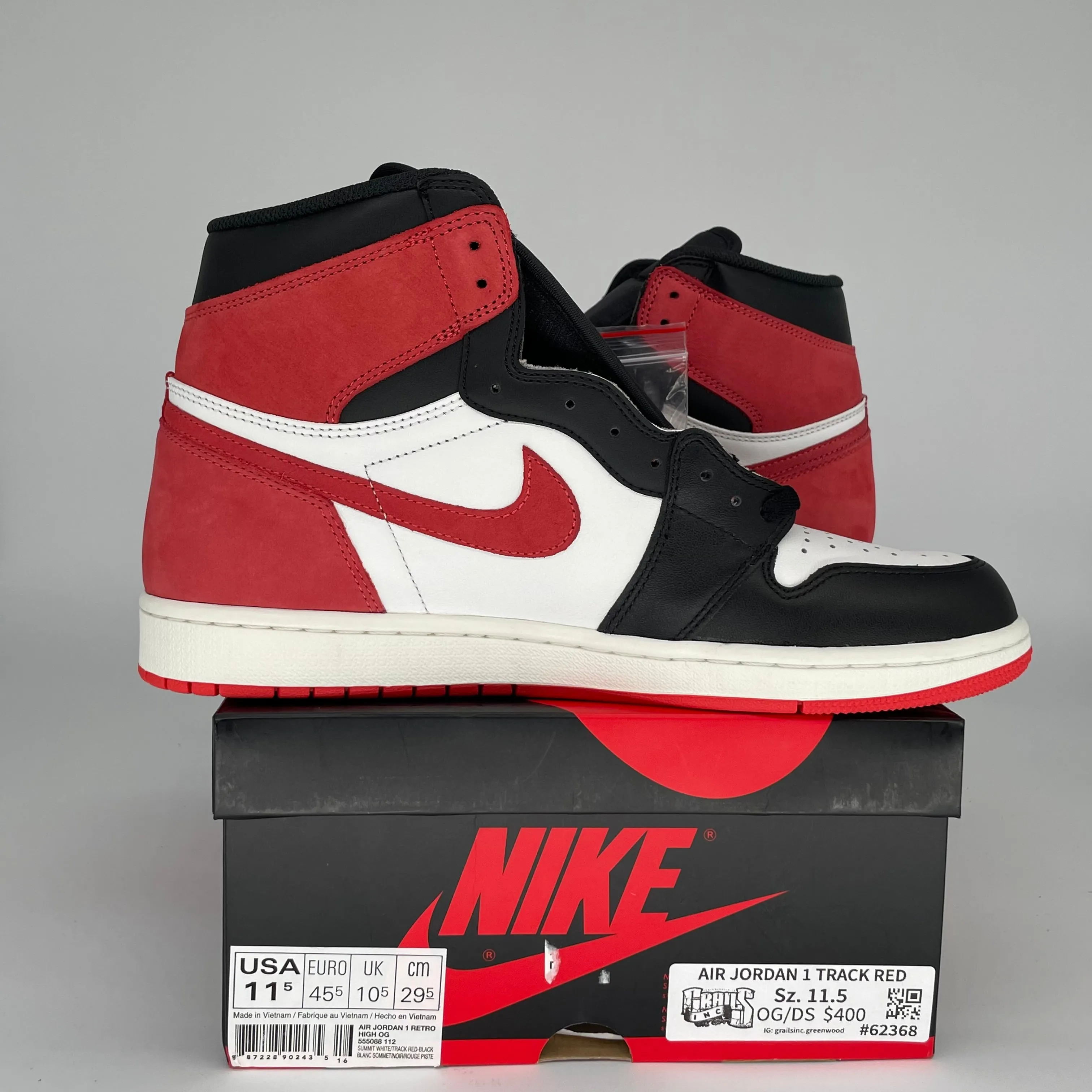 AIR JORDAN 1 TRACK RED SIZE 11.5 555088-112