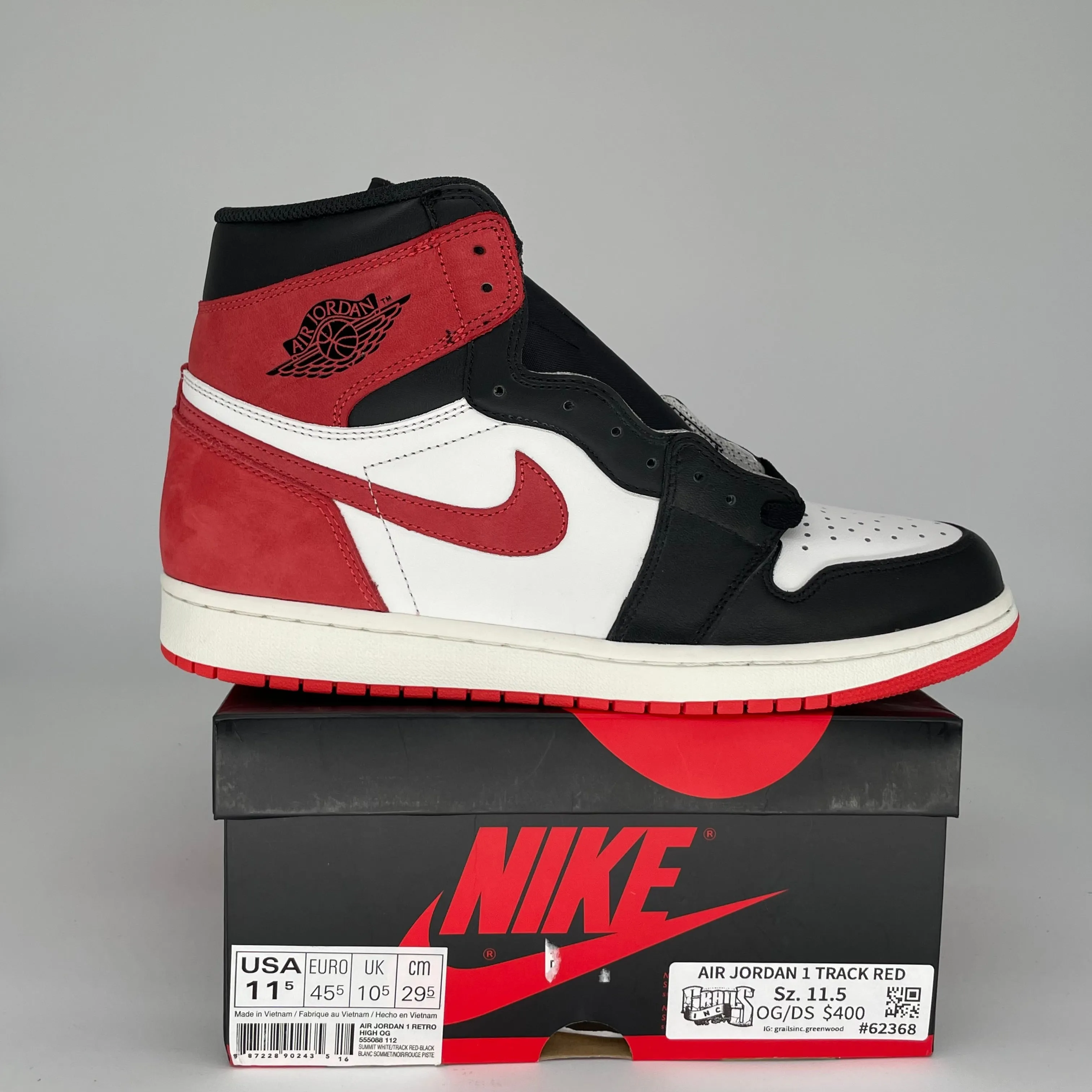 AIR JORDAN 1 TRACK RED SIZE 11.5 555088-112