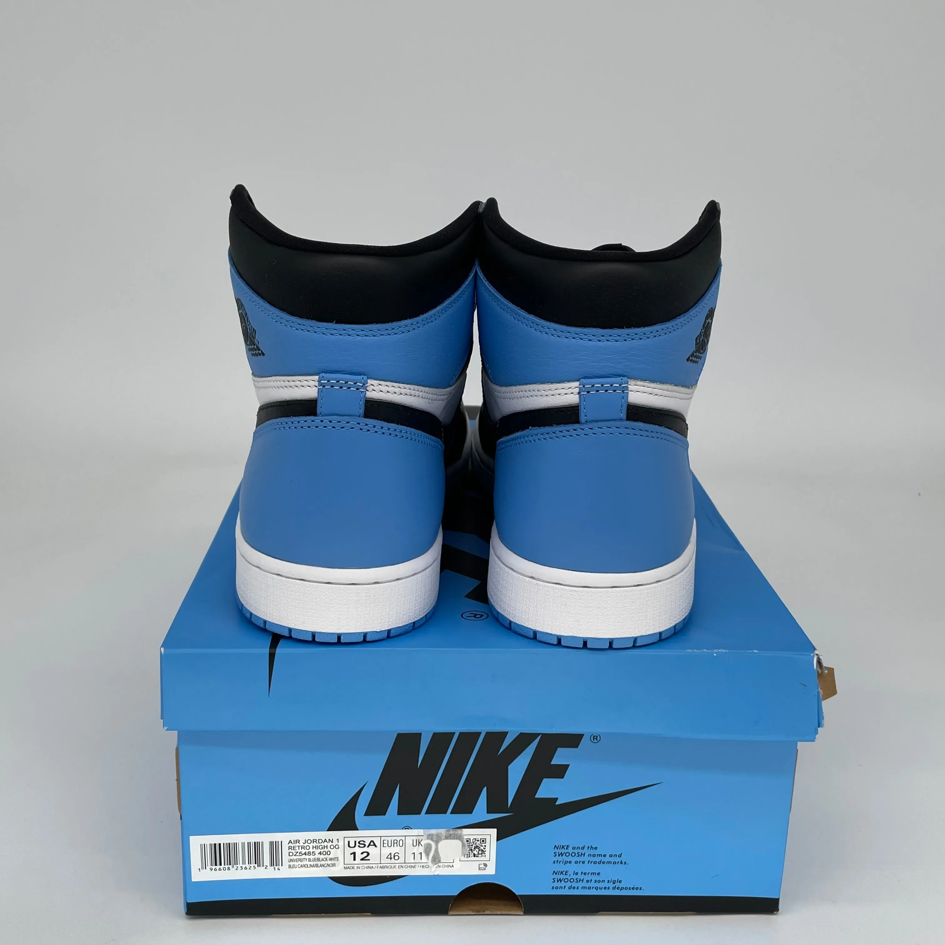 AIR JORDAN 1 UNC TOE SIZE 12 DZ5485-400