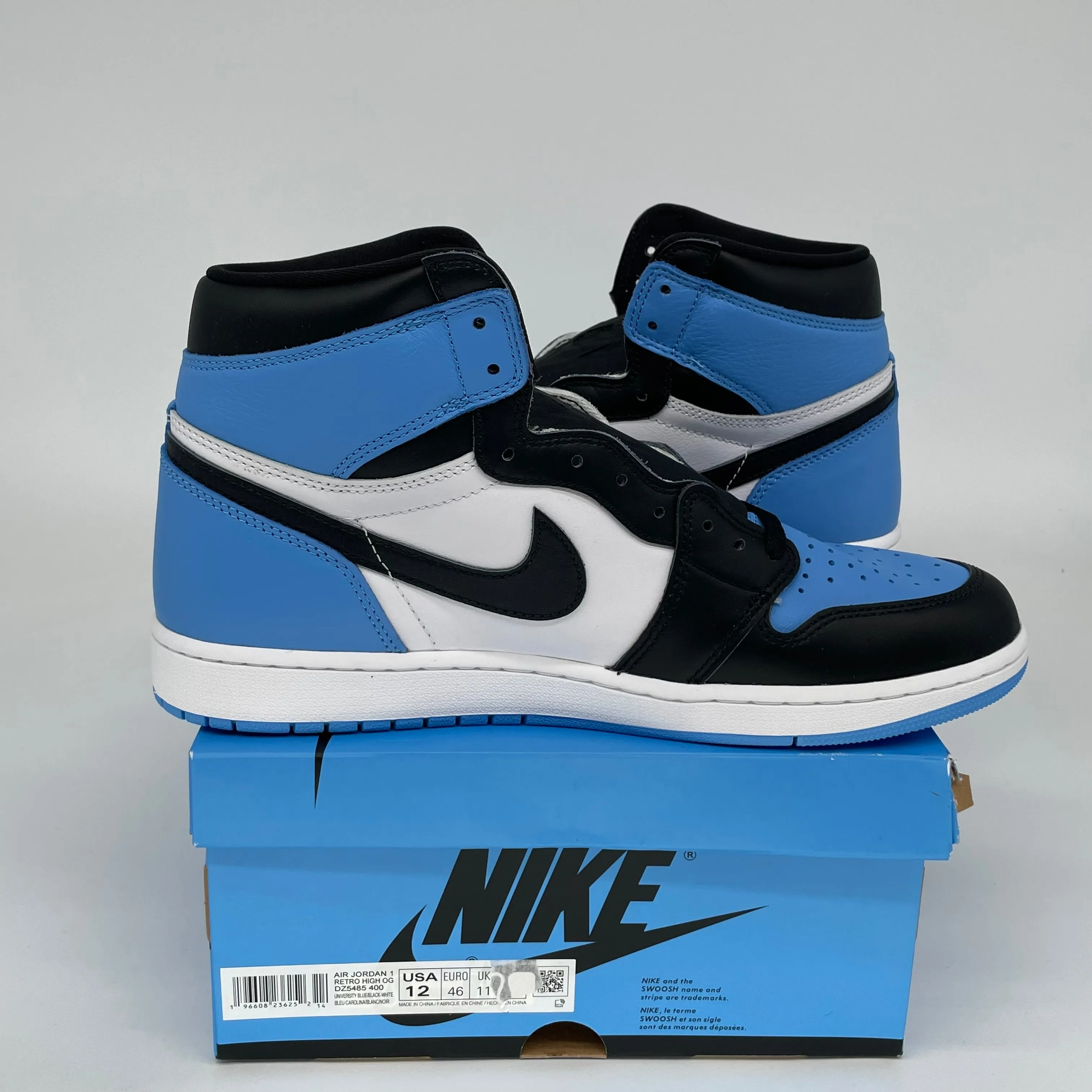 AIR JORDAN 1 UNC TOE SIZE 12 DZ5485-400