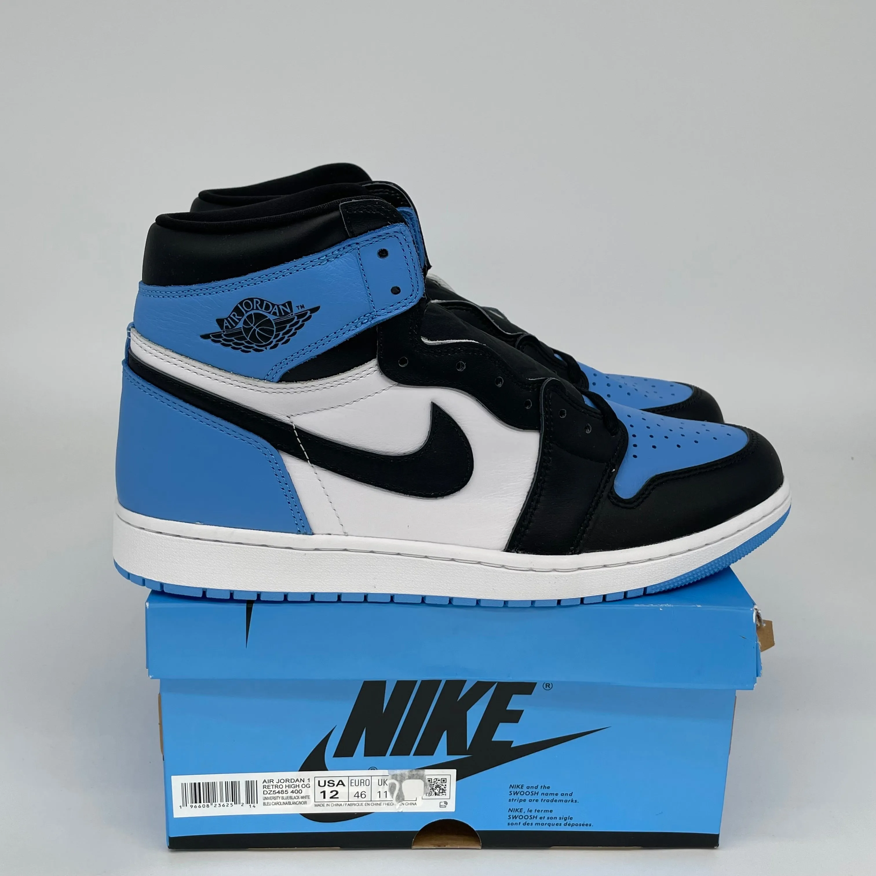 AIR JORDAN 1 UNC TOE SIZE 12 DZ5485-400