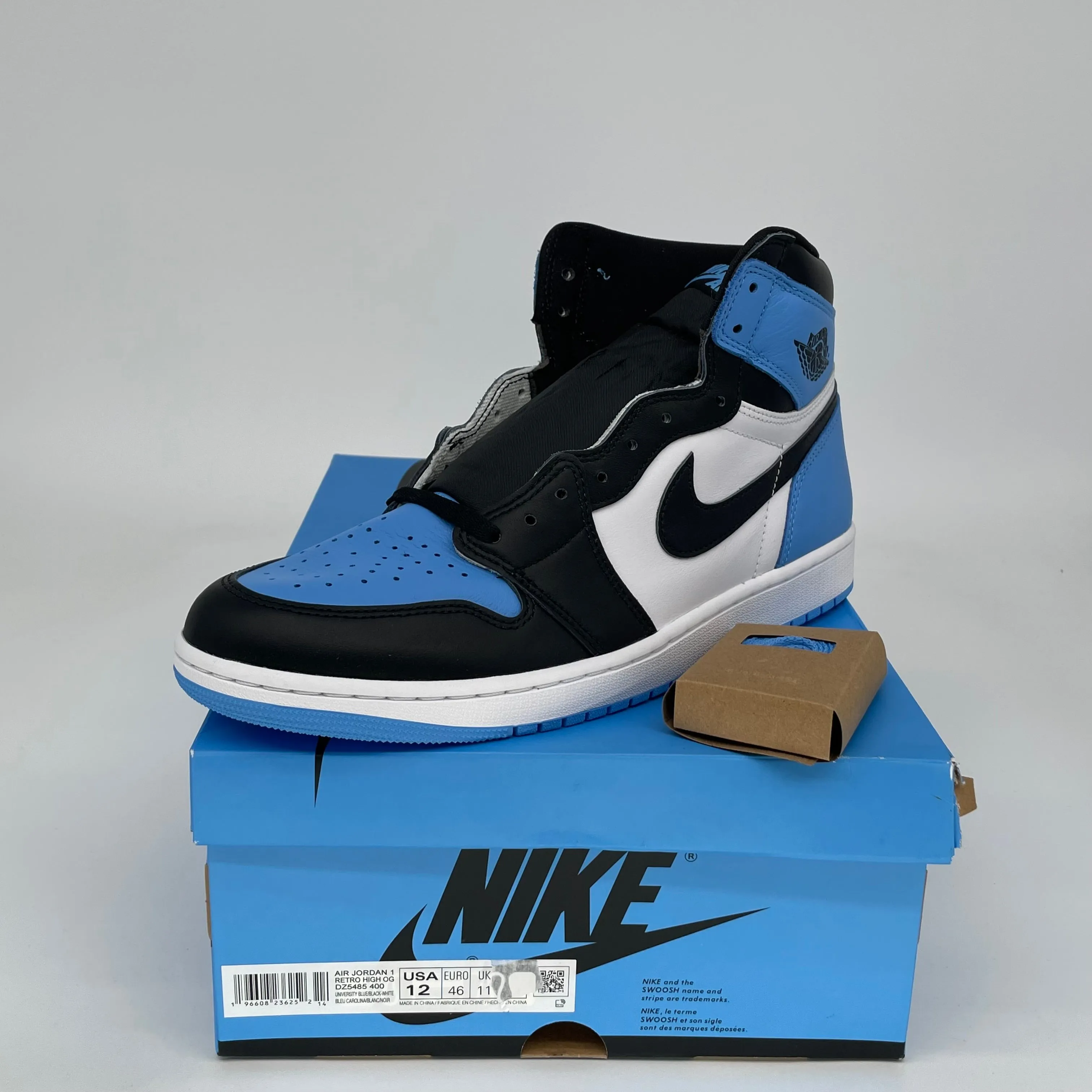 AIR JORDAN 1 UNC TOE SIZE 12 DZ5485-400