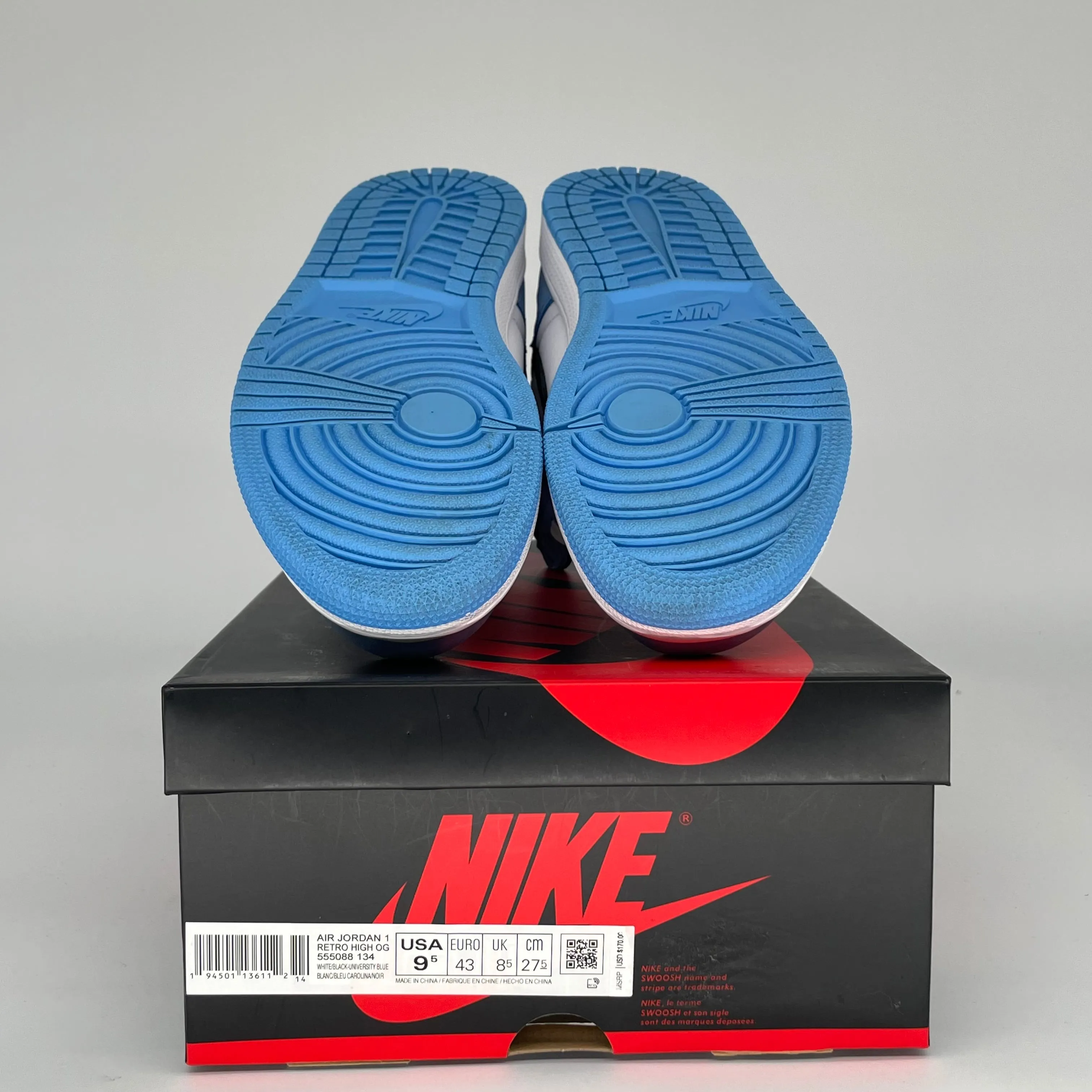 AIR JORDAN 1 UNIVERSITY BLUE SIZE 14 555088-134