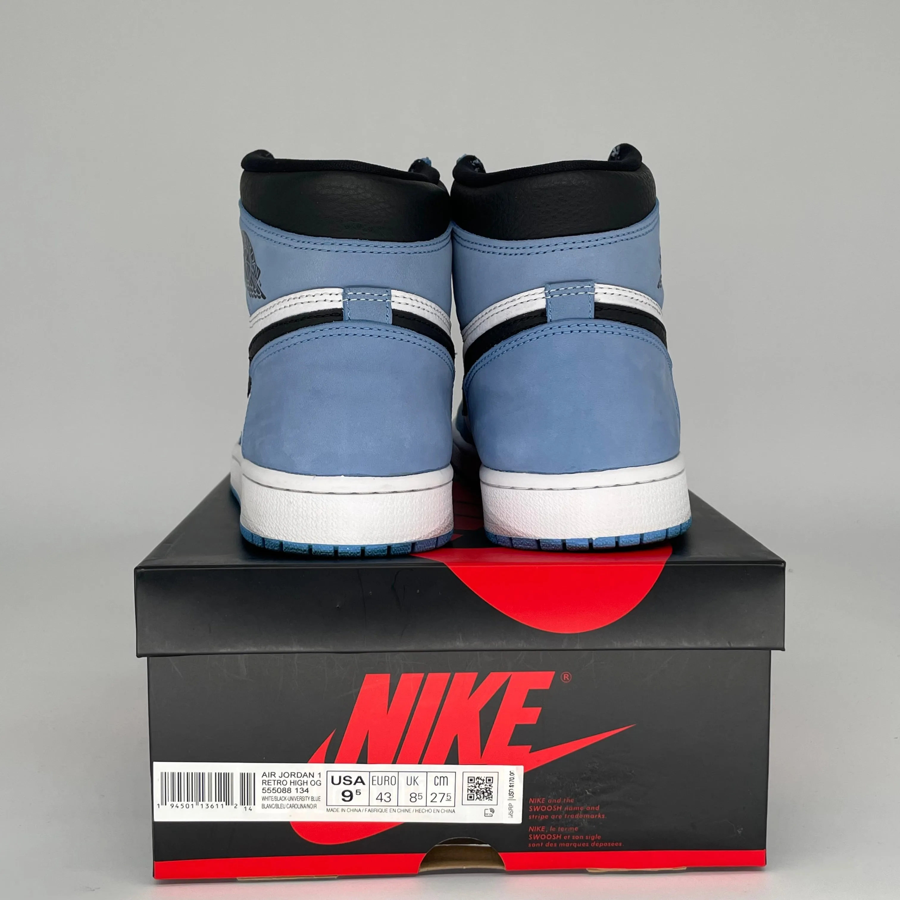 AIR JORDAN 1 UNIVERSITY BLUE SIZE 14 555088-134