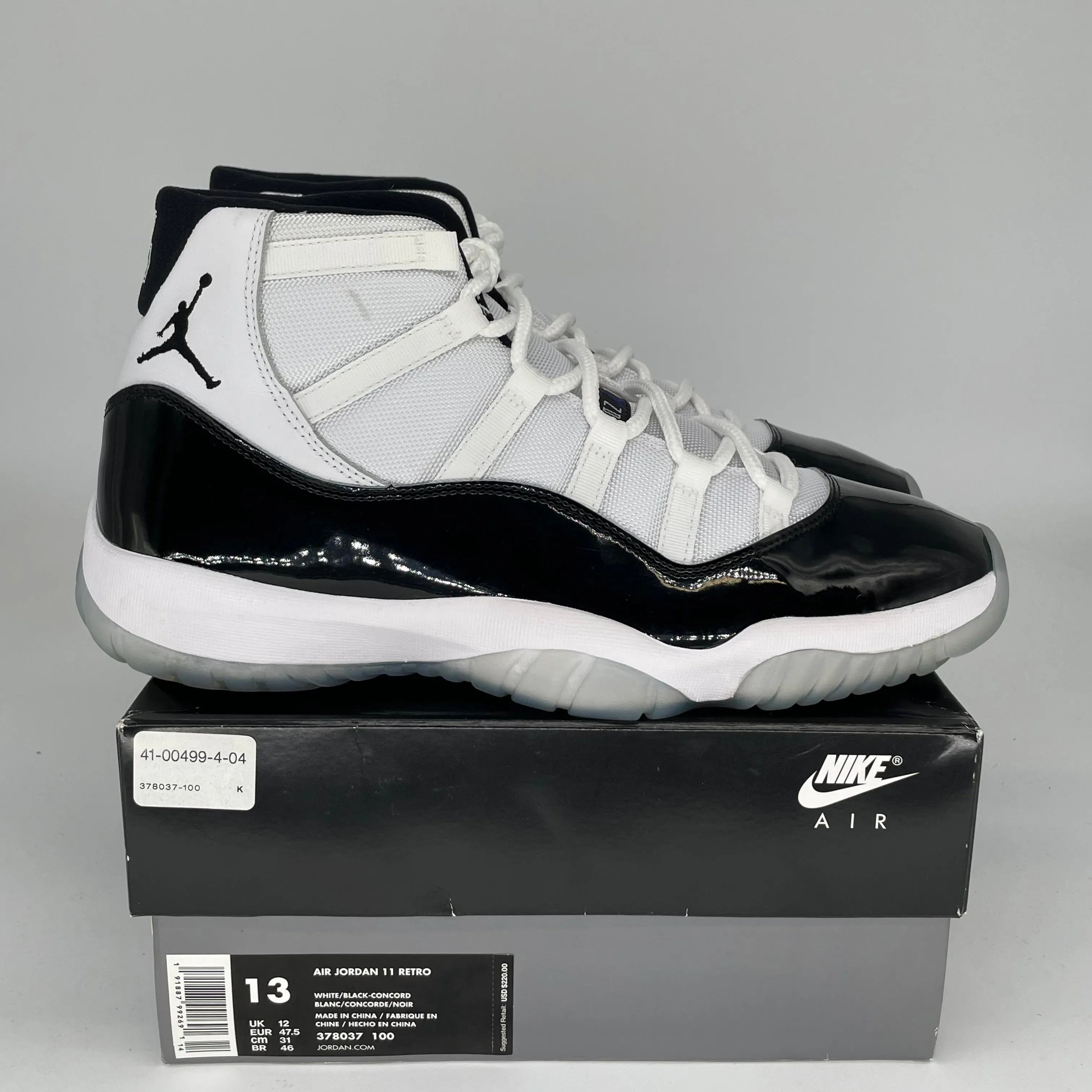 AIR JORDAN 11 CONCORD SIZE 13 378037-100