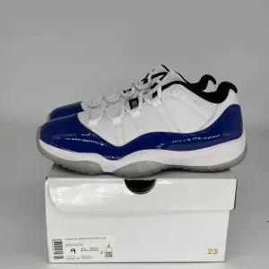 AIR JORDAN 11 LOW WHITE CONCORD W SIZE 9/10.5W AH7860-100