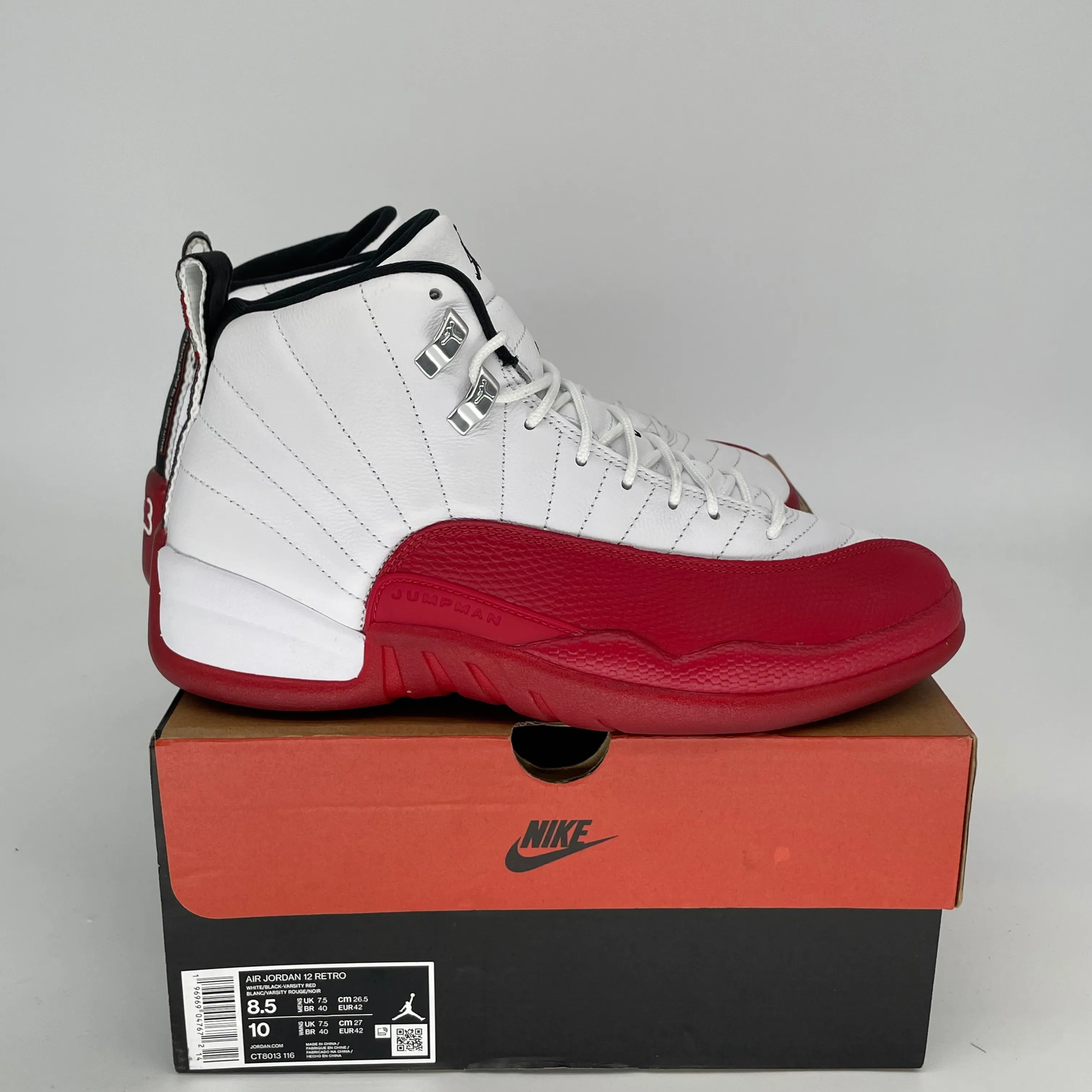 AIR JORDAN 12 CHERRY SIZE 8.5 CT8013-116