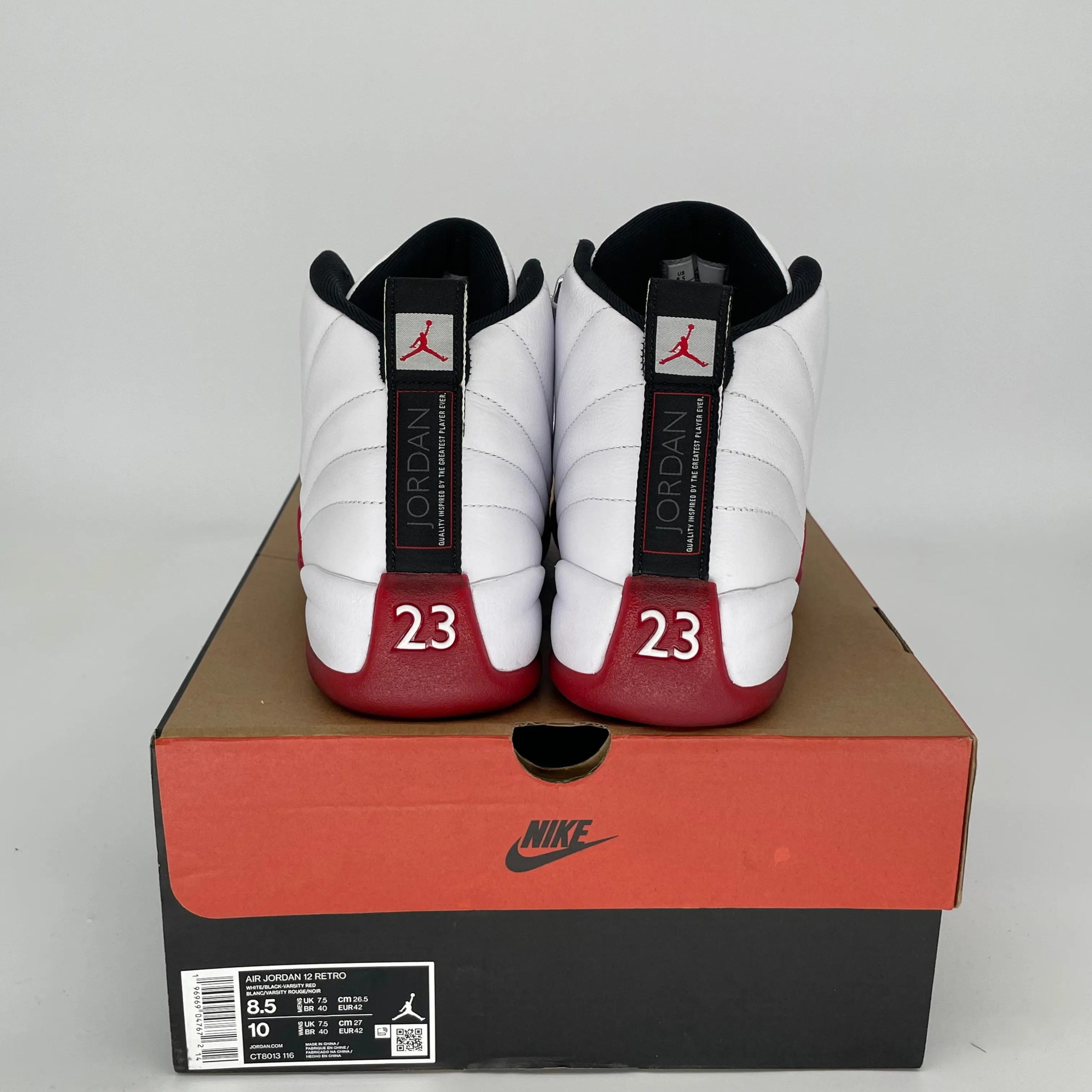 AIR JORDAN 12 CHERRY SIZE 8.5 CT8013-116