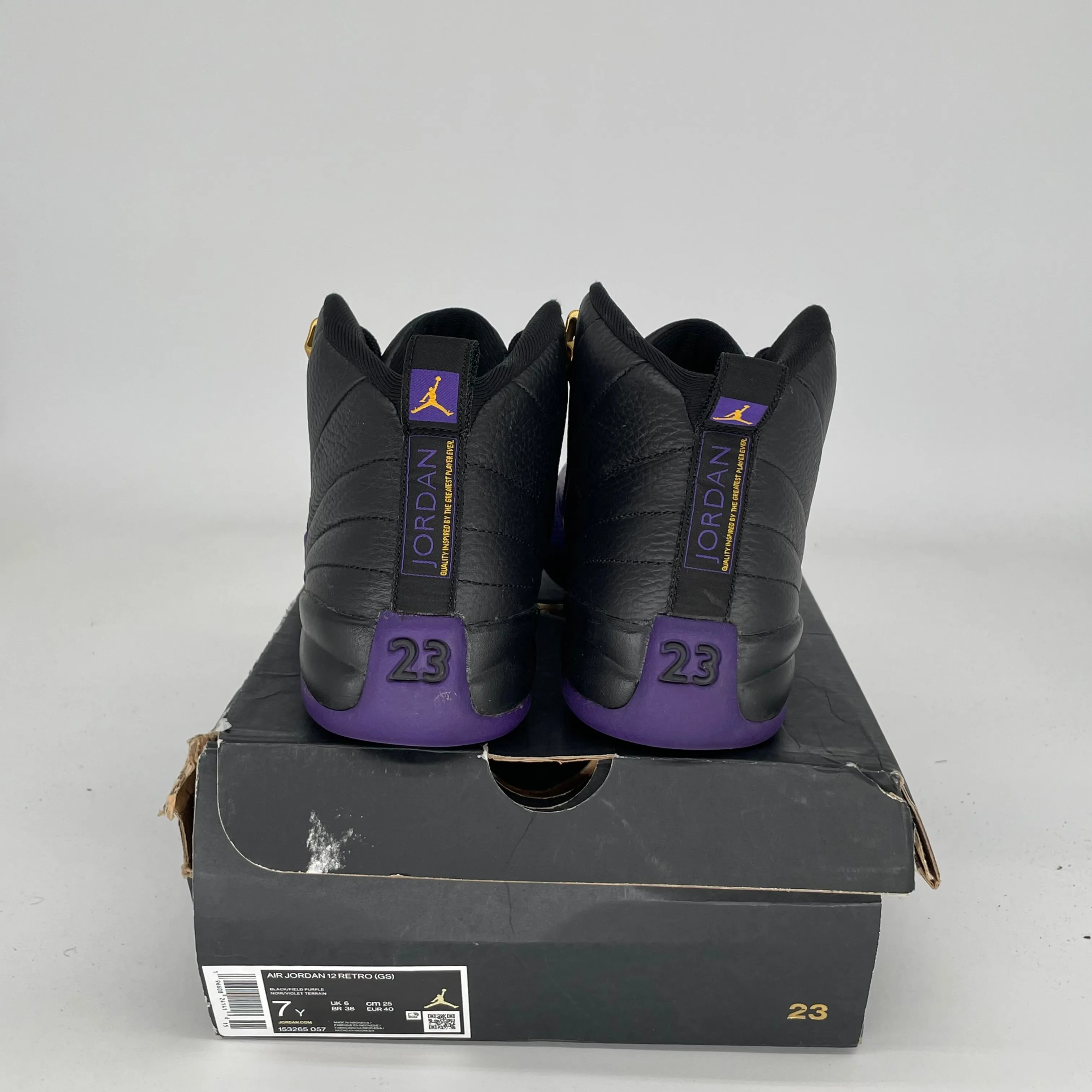 AIR JORDAN 12 FIELD PURPLE SIZE 7Y 153265-057