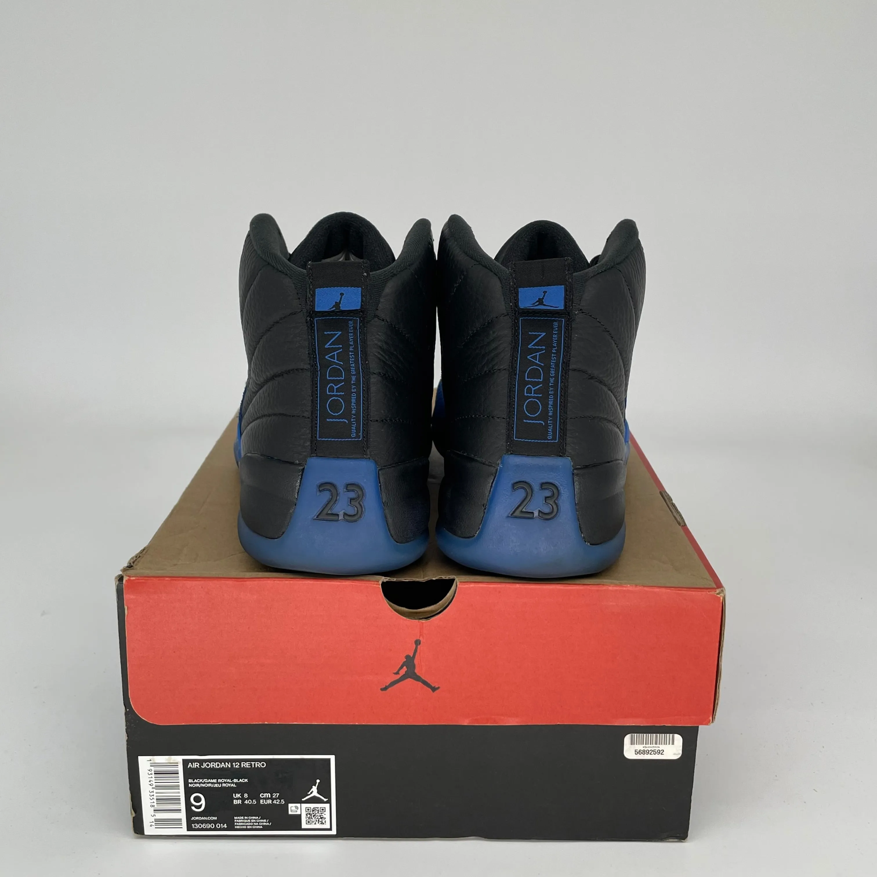 AIR JORDAN 12 GAME ROYAL SIZE 9 130690-014