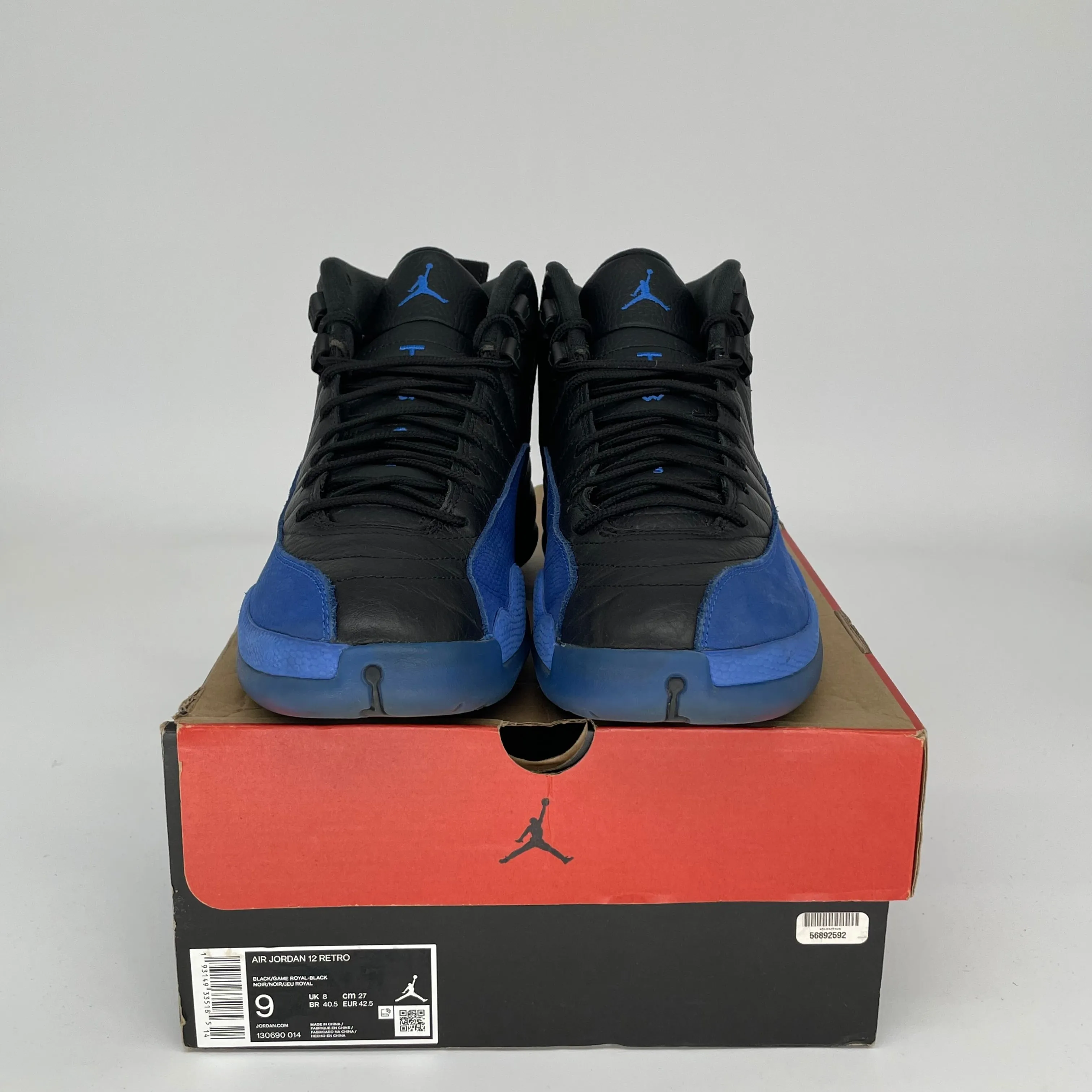 AIR JORDAN 12 GAME ROYAL SIZE 9 130690-014