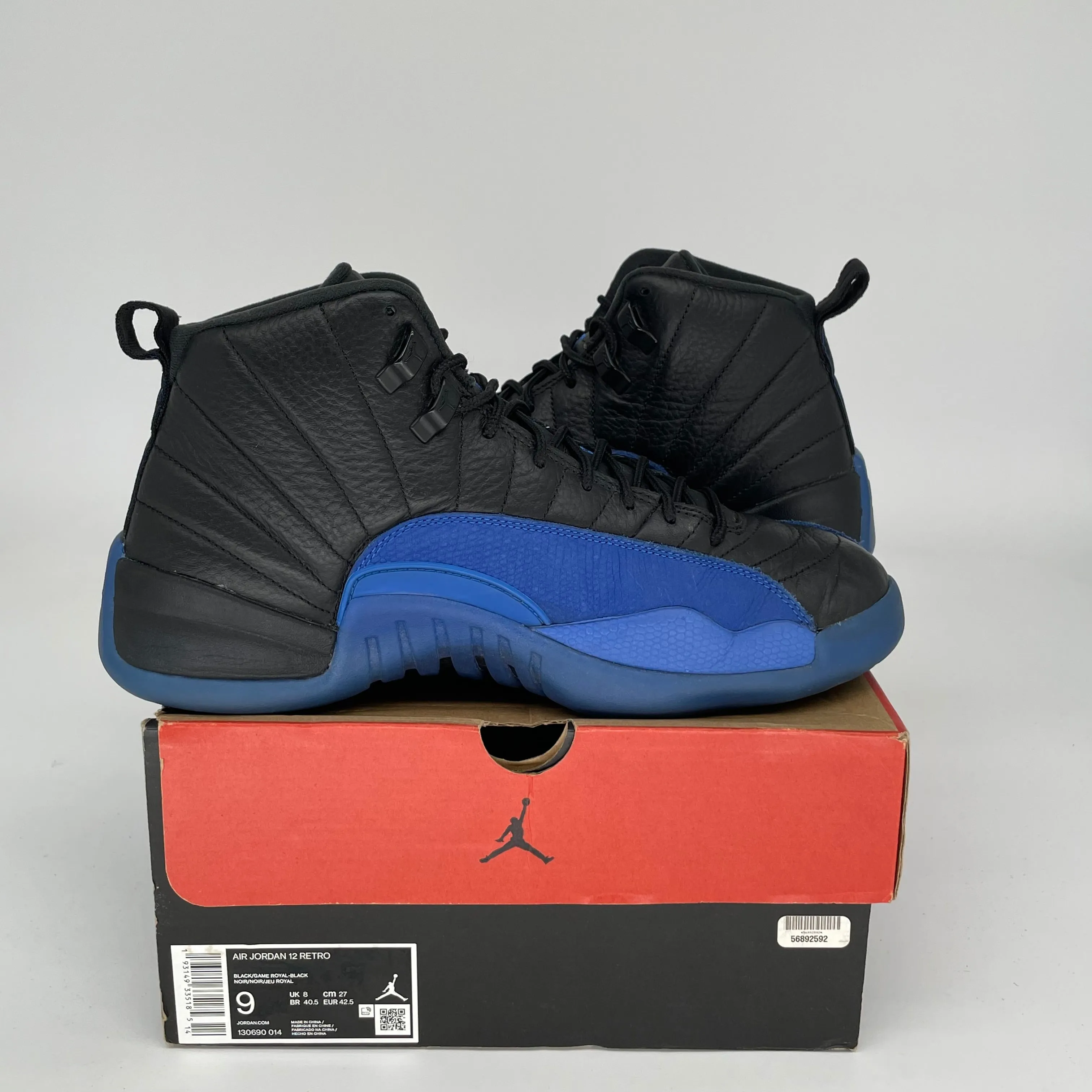 AIR JORDAN 12 GAME ROYAL SIZE 9 130690-014