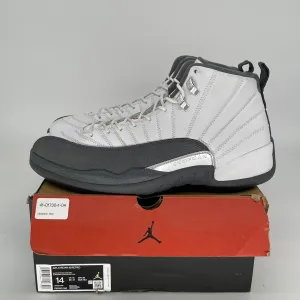 AIR JORDAN 12 WHITE DARK GREY SIZE 14 130690-160
