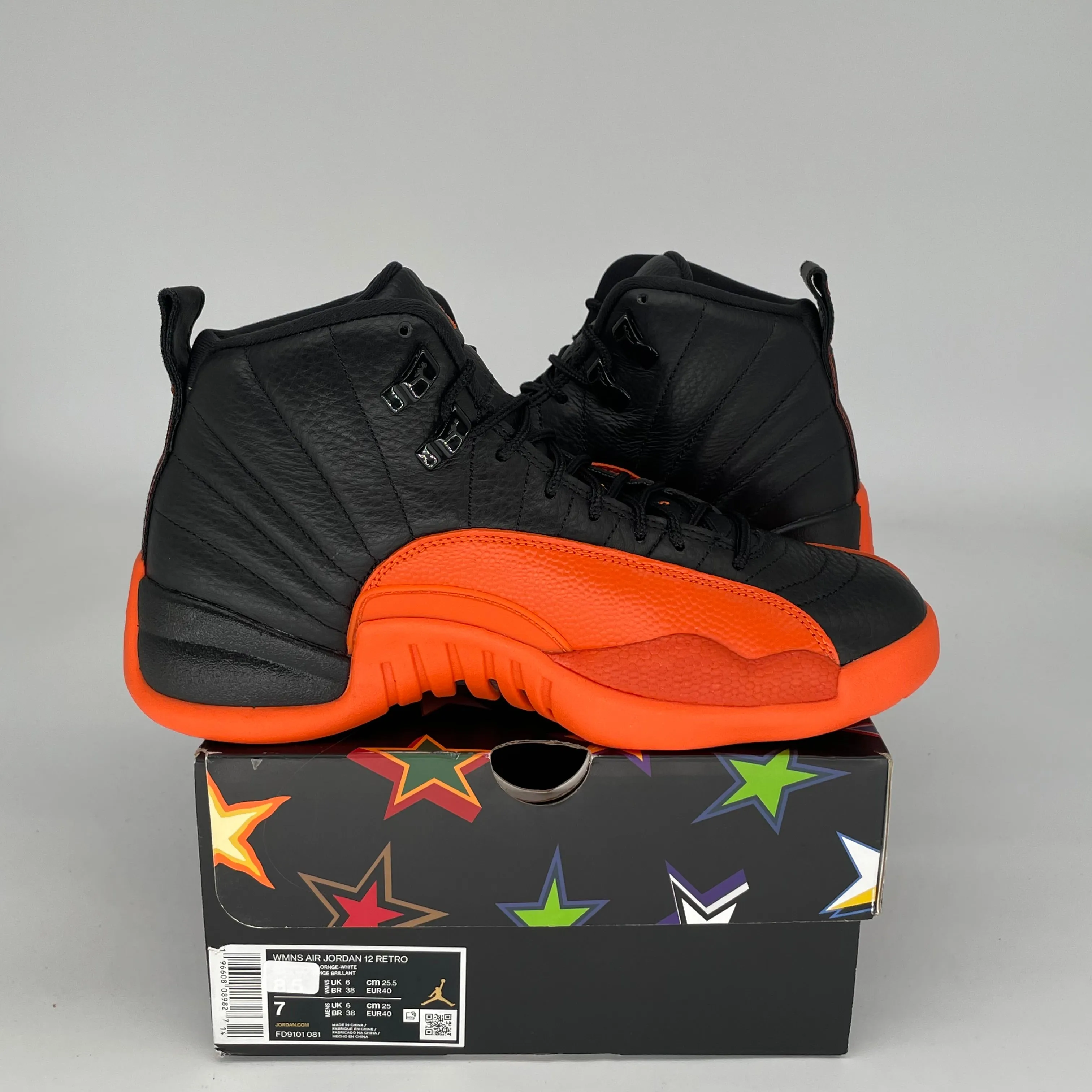 AIR JORDAN 12 WNBA ALL STAR BRILLIANT ORANGE W SIZE 7/8.5W FD9101-081