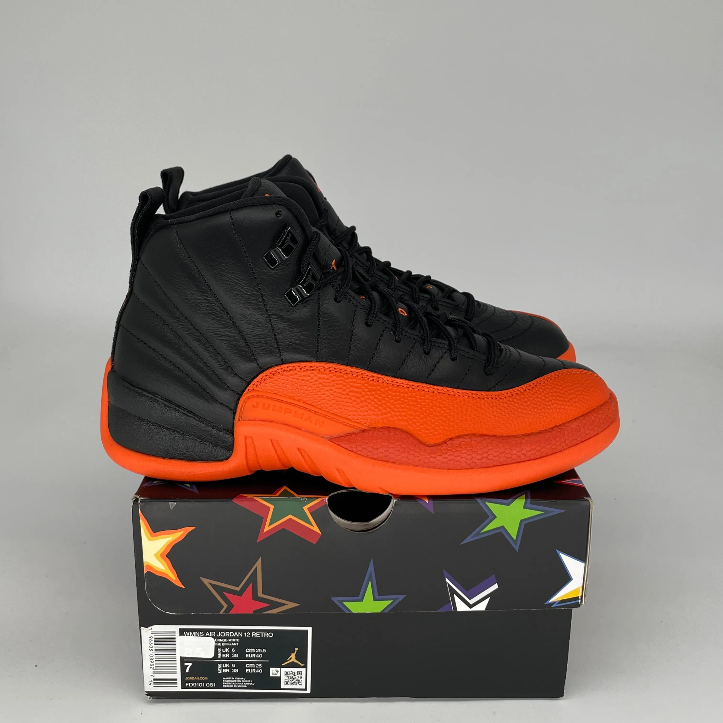 AIR JORDAN 12 WNBA ALL STAR BRILLIANT ORANGE W SIZE 7/8.5W FD9101-081