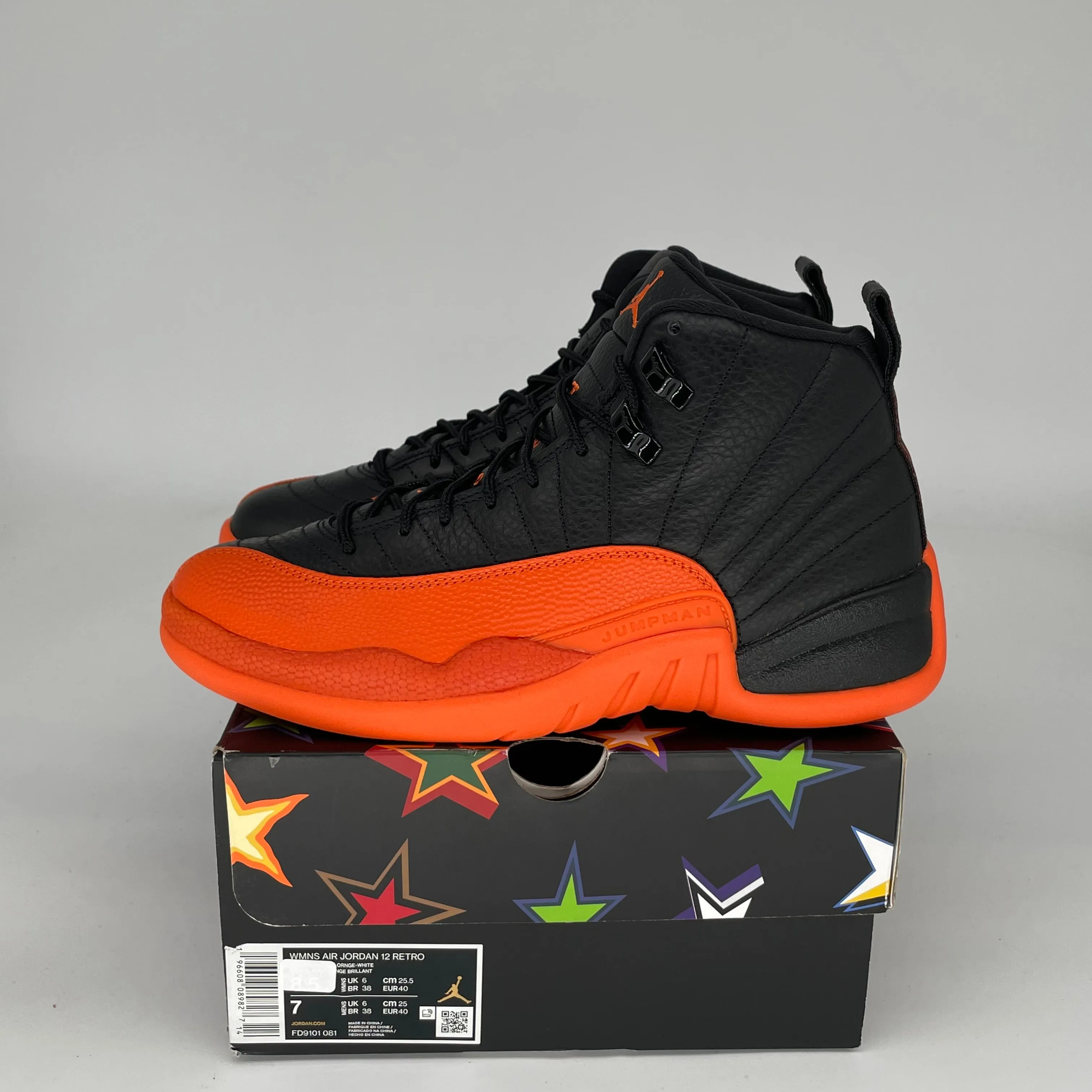 AIR JORDAN 12 WNBA ALL STAR BRILLIANT ORANGE W SIZE 7/8.5W FD9101-081