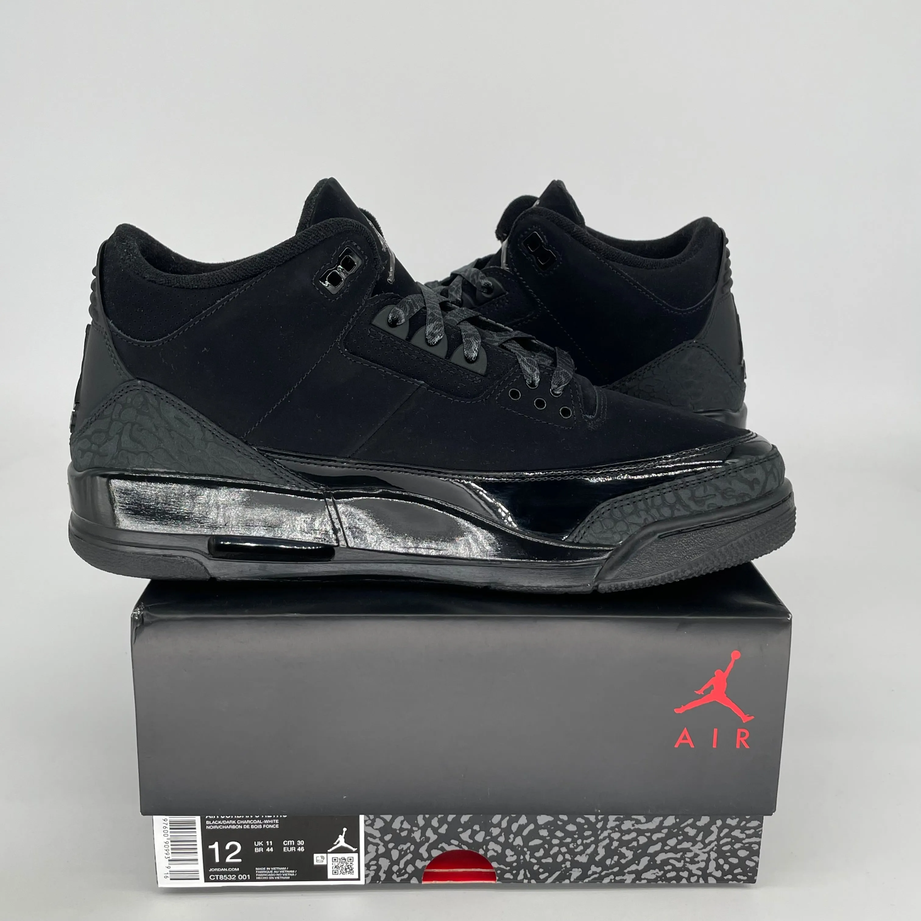 AIR JORDAN 3 BLACK CAT SIZE 12 CT8532-001