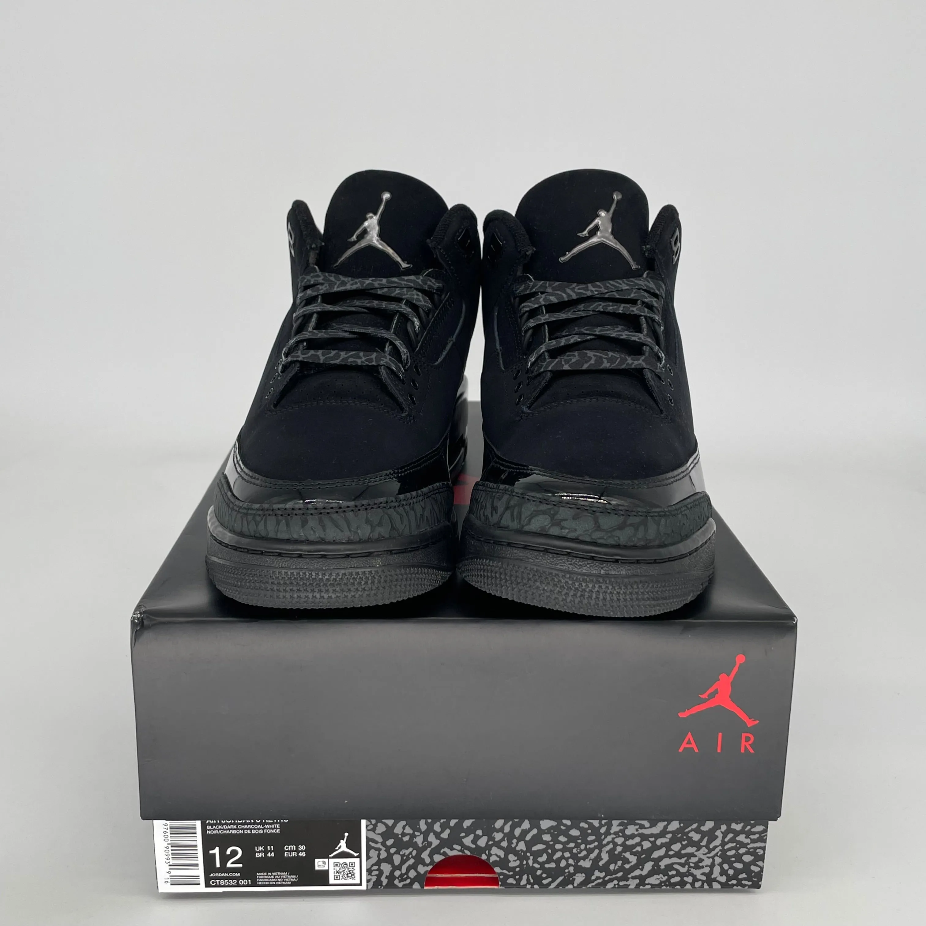 AIR JORDAN 3 BLACK CAT SIZE 12 CT8532-001