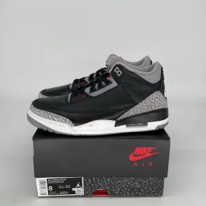 AIR JORDAN 3 BLACK CEMENT SIZE 8 DN3707-010