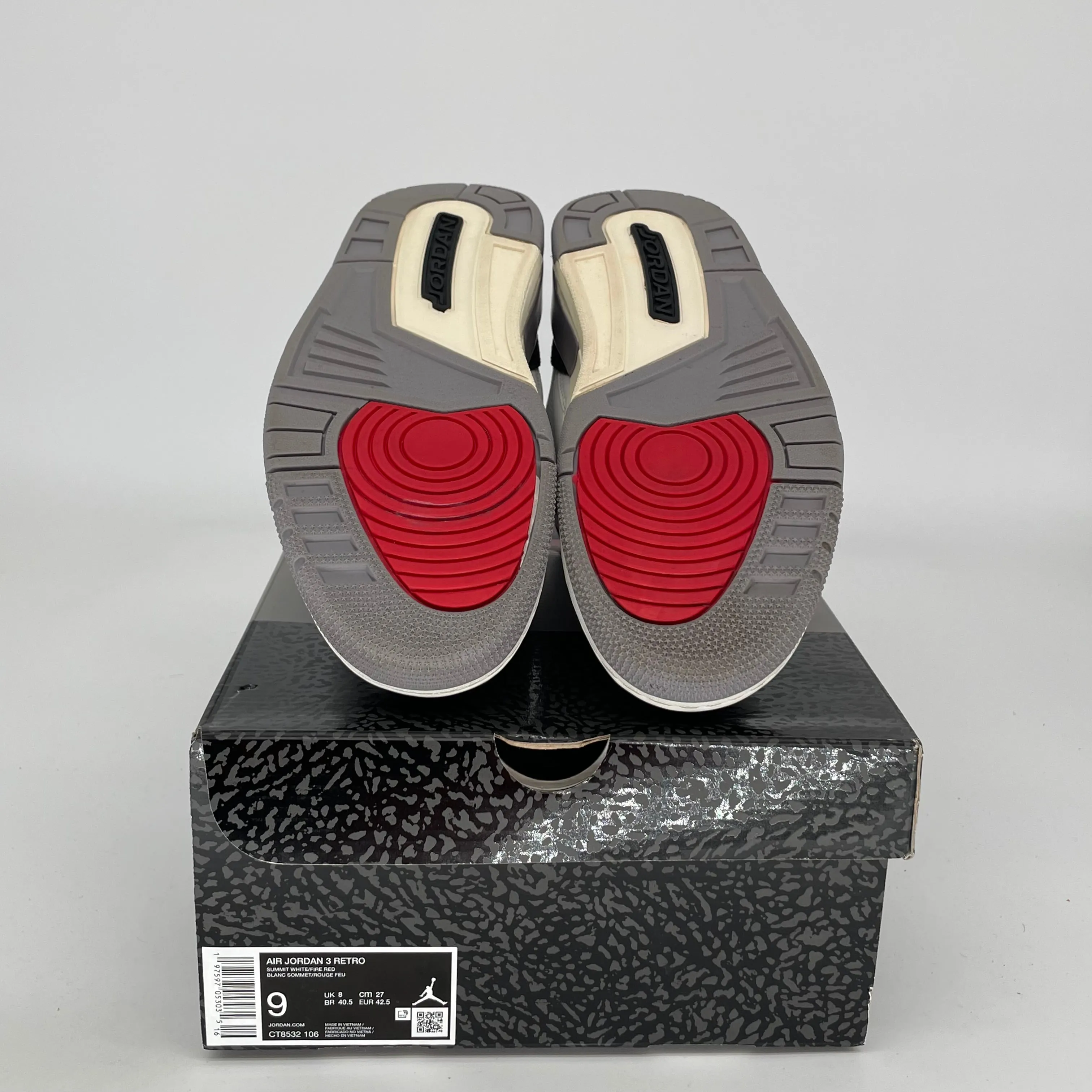 AIR JORDAN 3 CEMENT GREY SIZE 9 CT8532-106