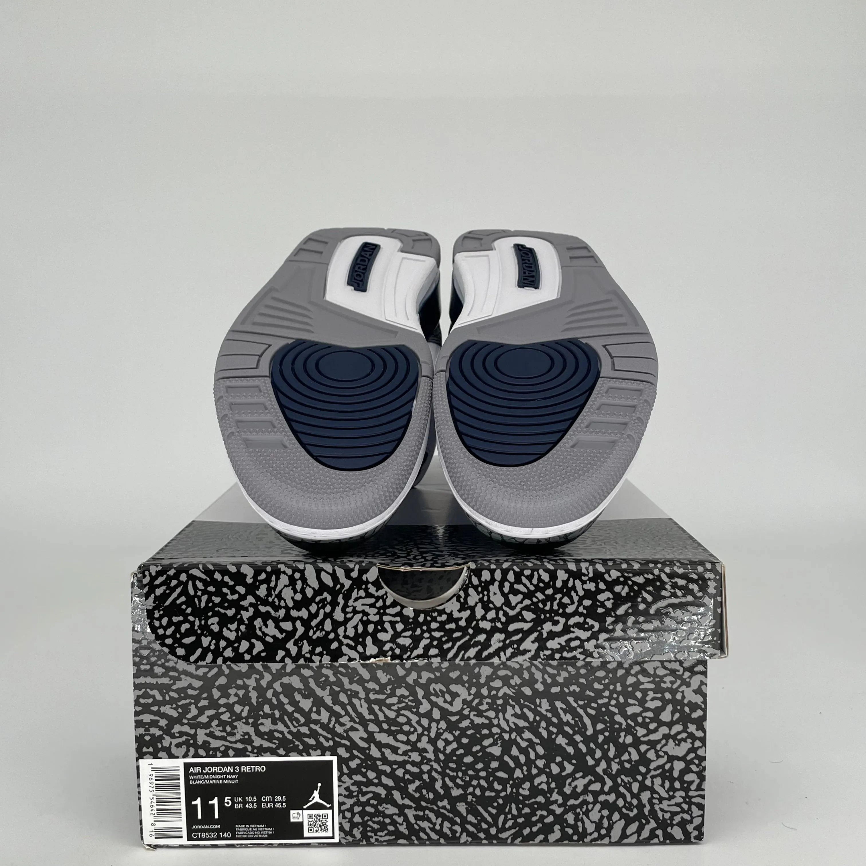 AIR JORDAN 3 MIDNIGHT NAVY SIZE 11.5 CT8532-140