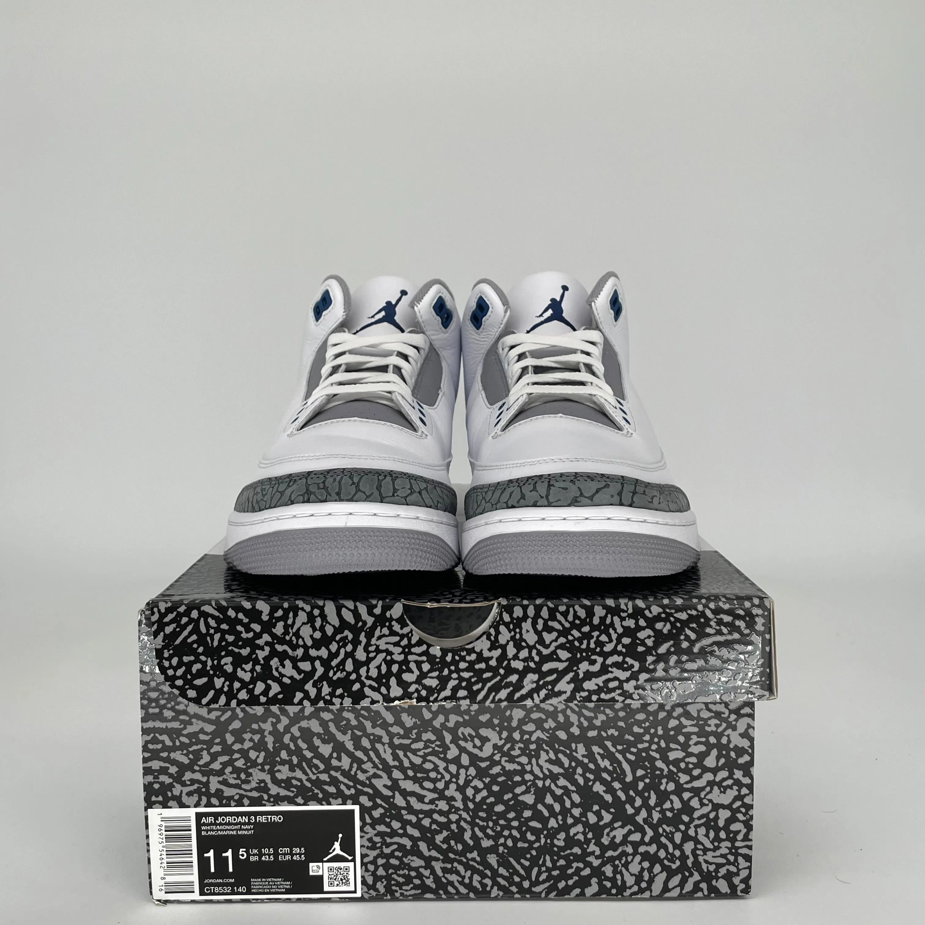 AIR JORDAN 3 MIDNIGHT NAVY SIZE 11.5 CT8532-140