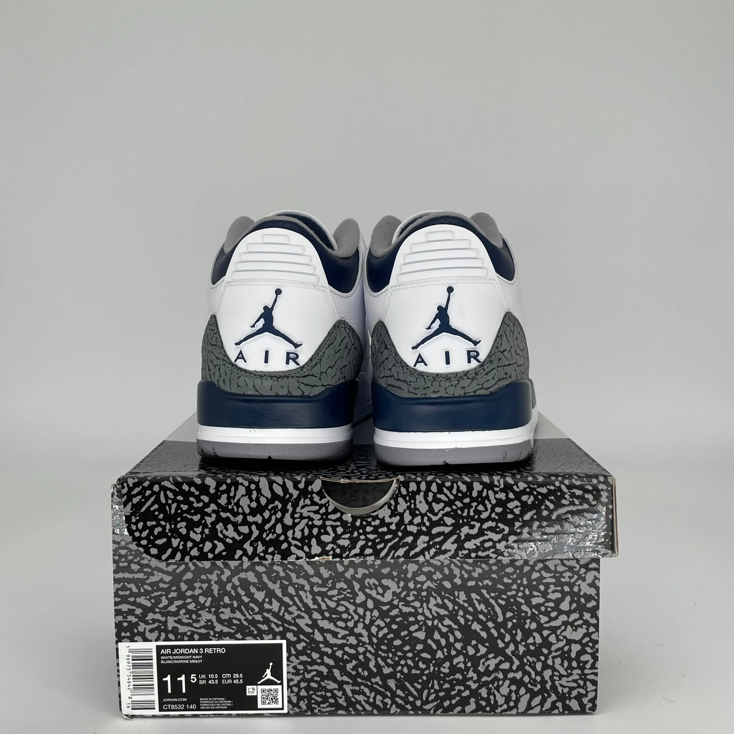 AIR JORDAN 3 MIDNIGHT NAVY SIZE 11.5 CT8532-140