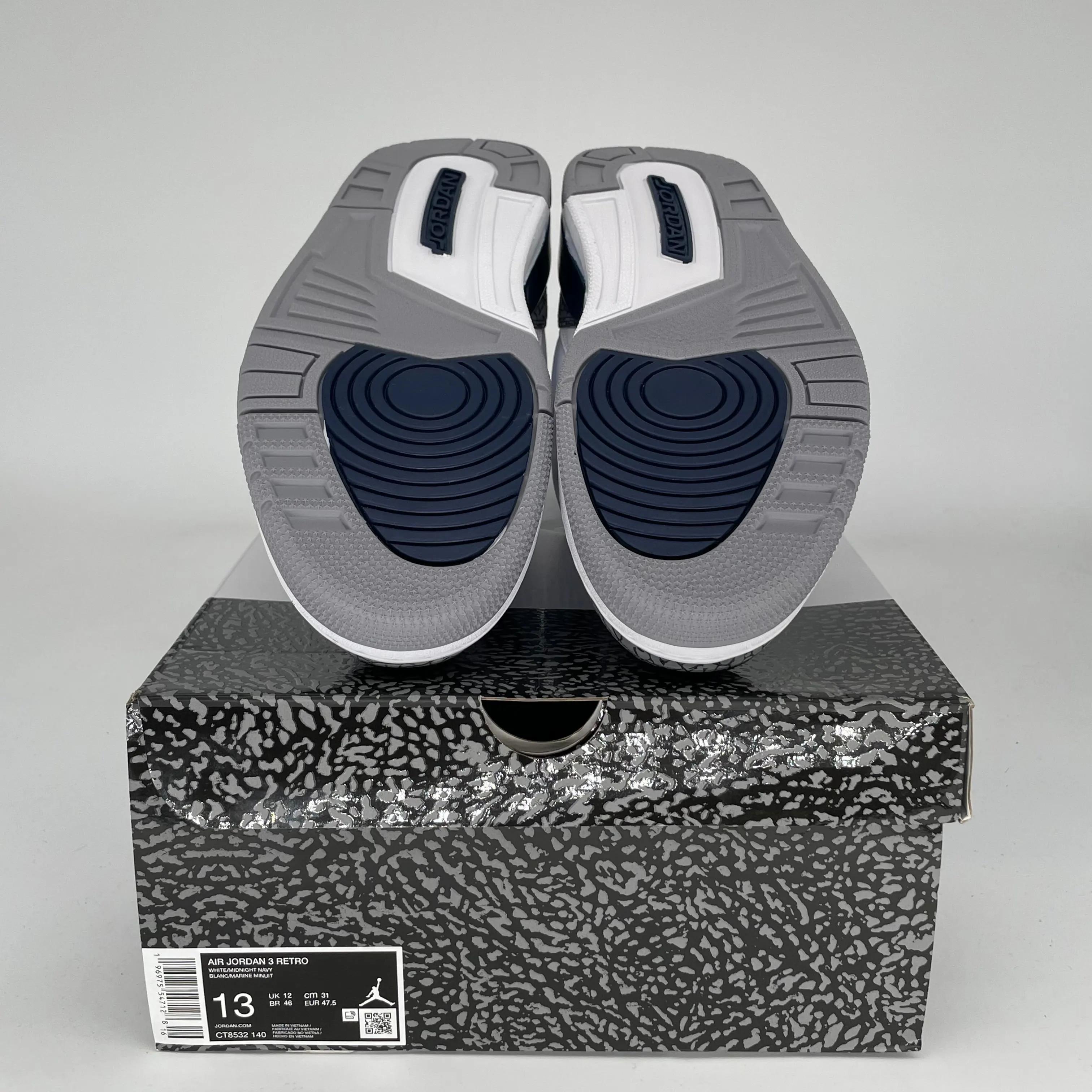 AIR JORDAN 3 MIDNIGHT NAVY SIZE 13 CT8532-140