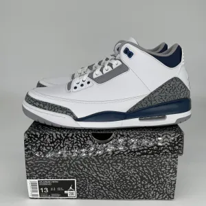 AIR JORDAN 3 MIDNIGHT NAVY SIZE 13 CT8532-140