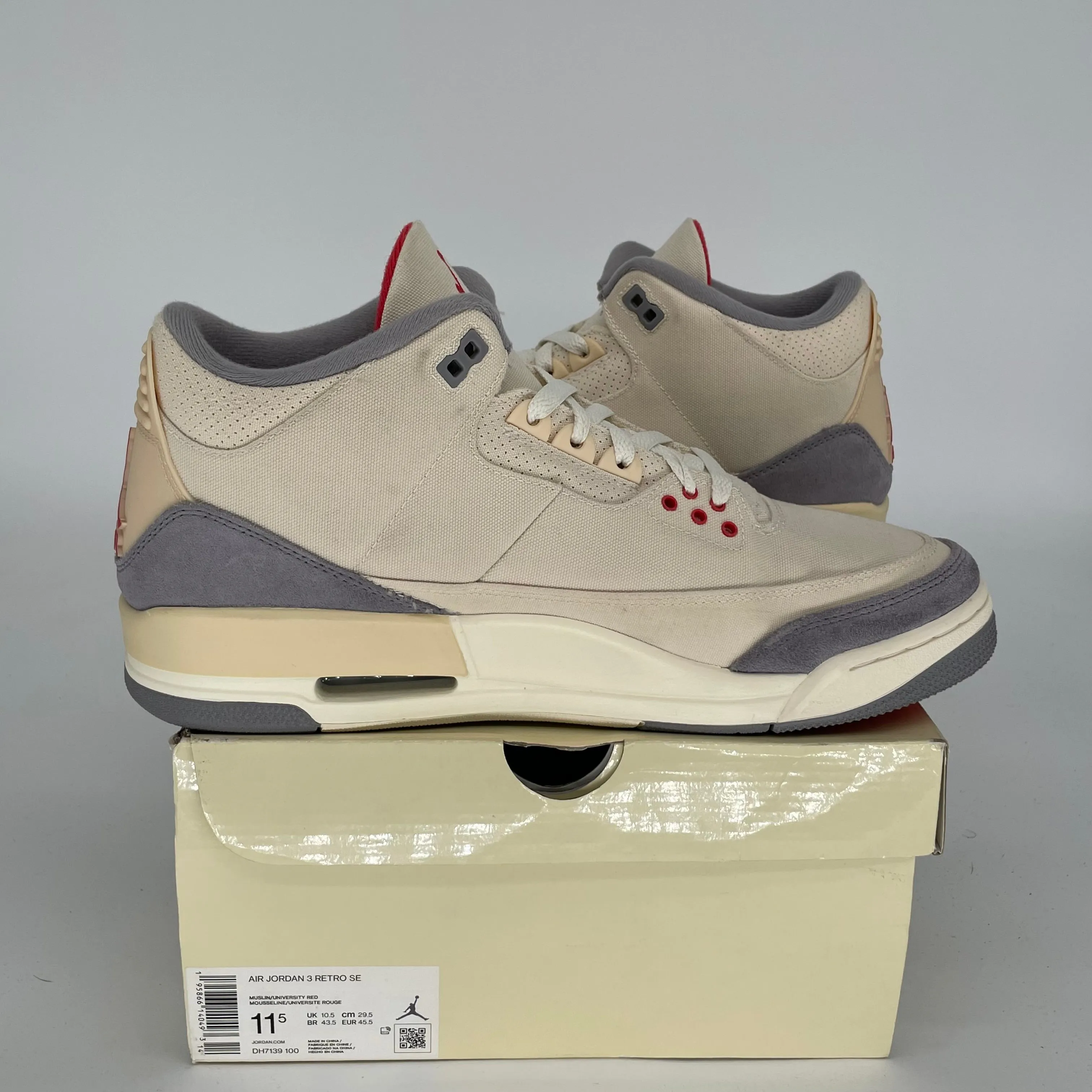 AIR JORDAN 3 MUSLIN SIZE 11.5 DH7139-100
