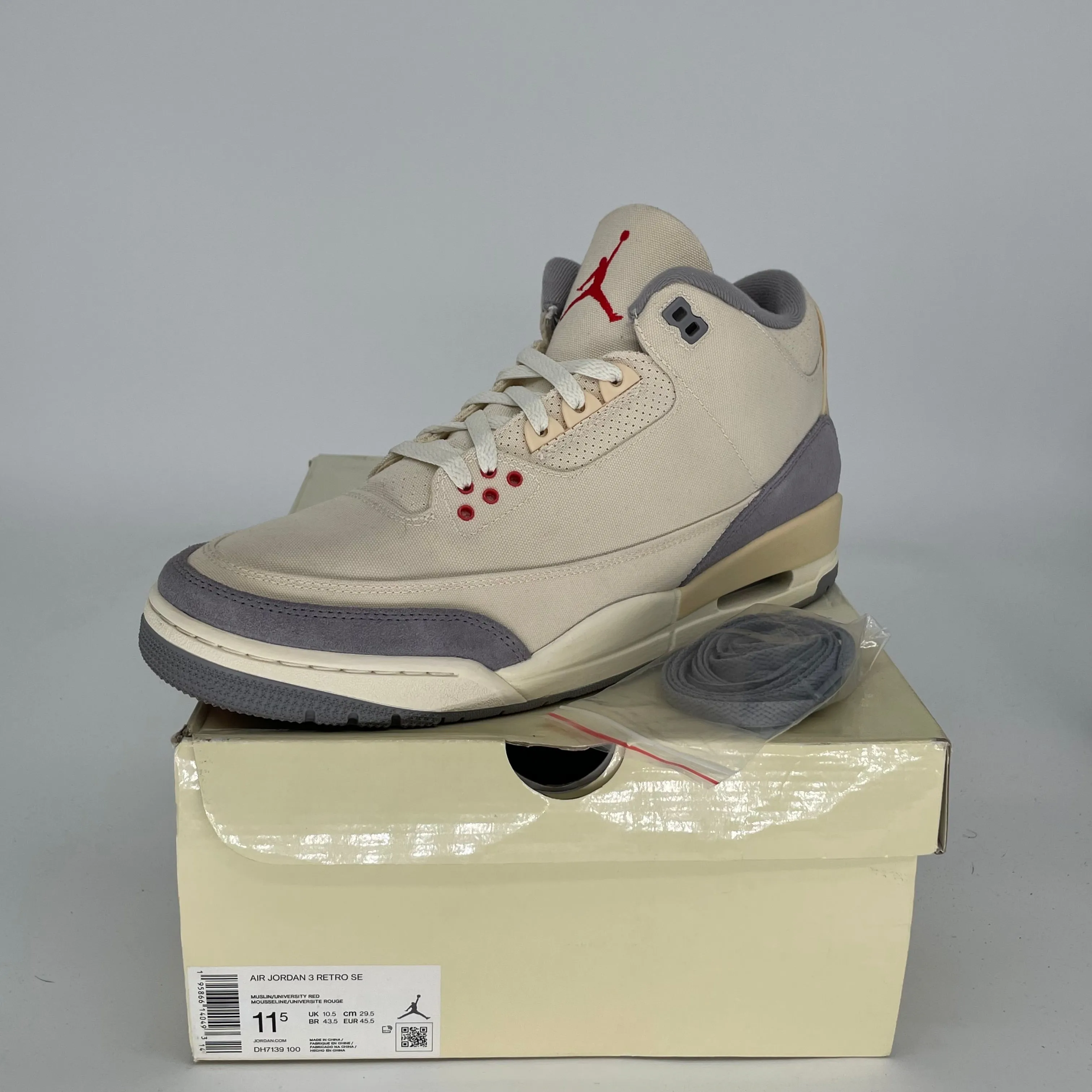 AIR JORDAN 3 MUSLIN SIZE 11.5 DH7139-100