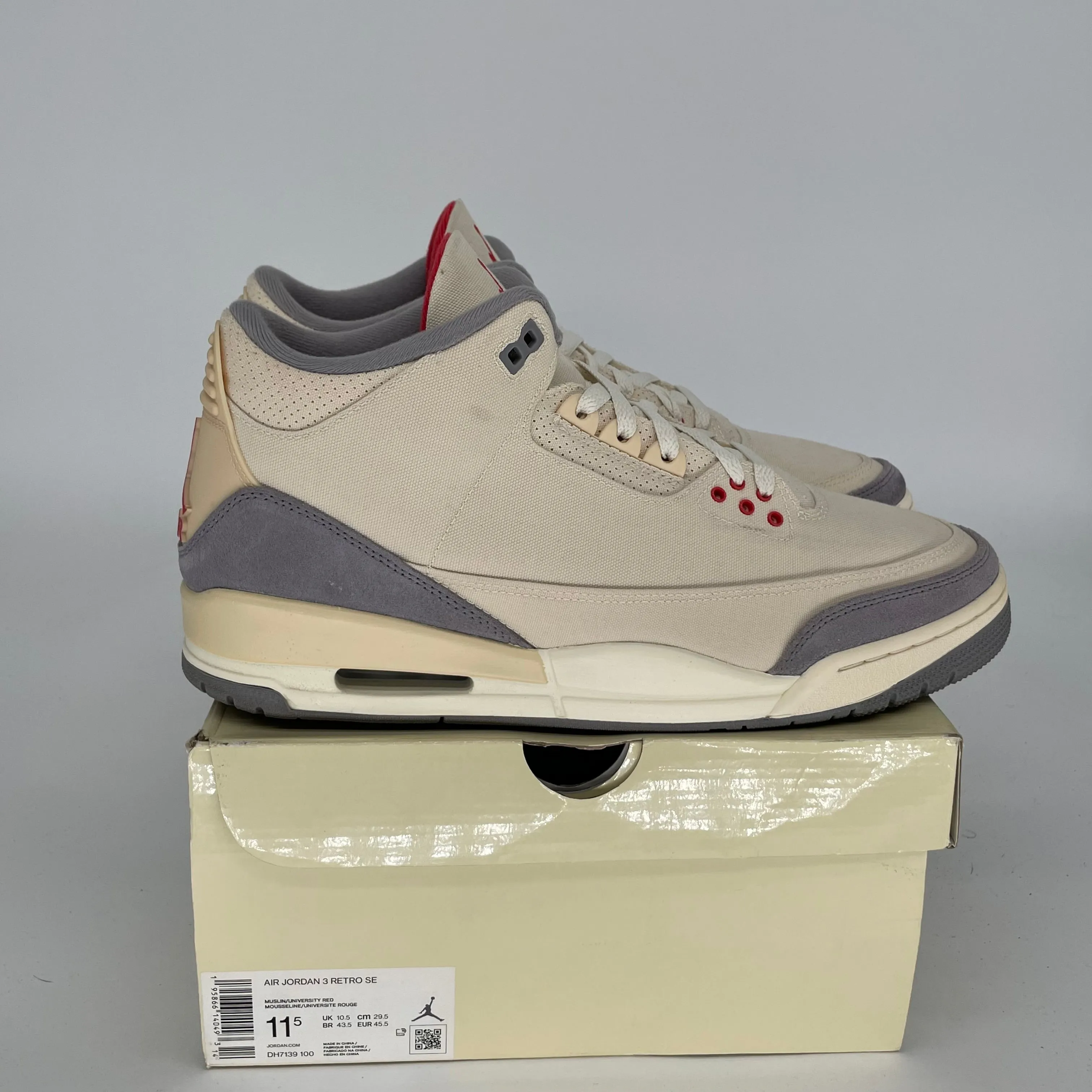 AIR JORDAN 3 MUSLIN SIZE 11.5 DH7139-100