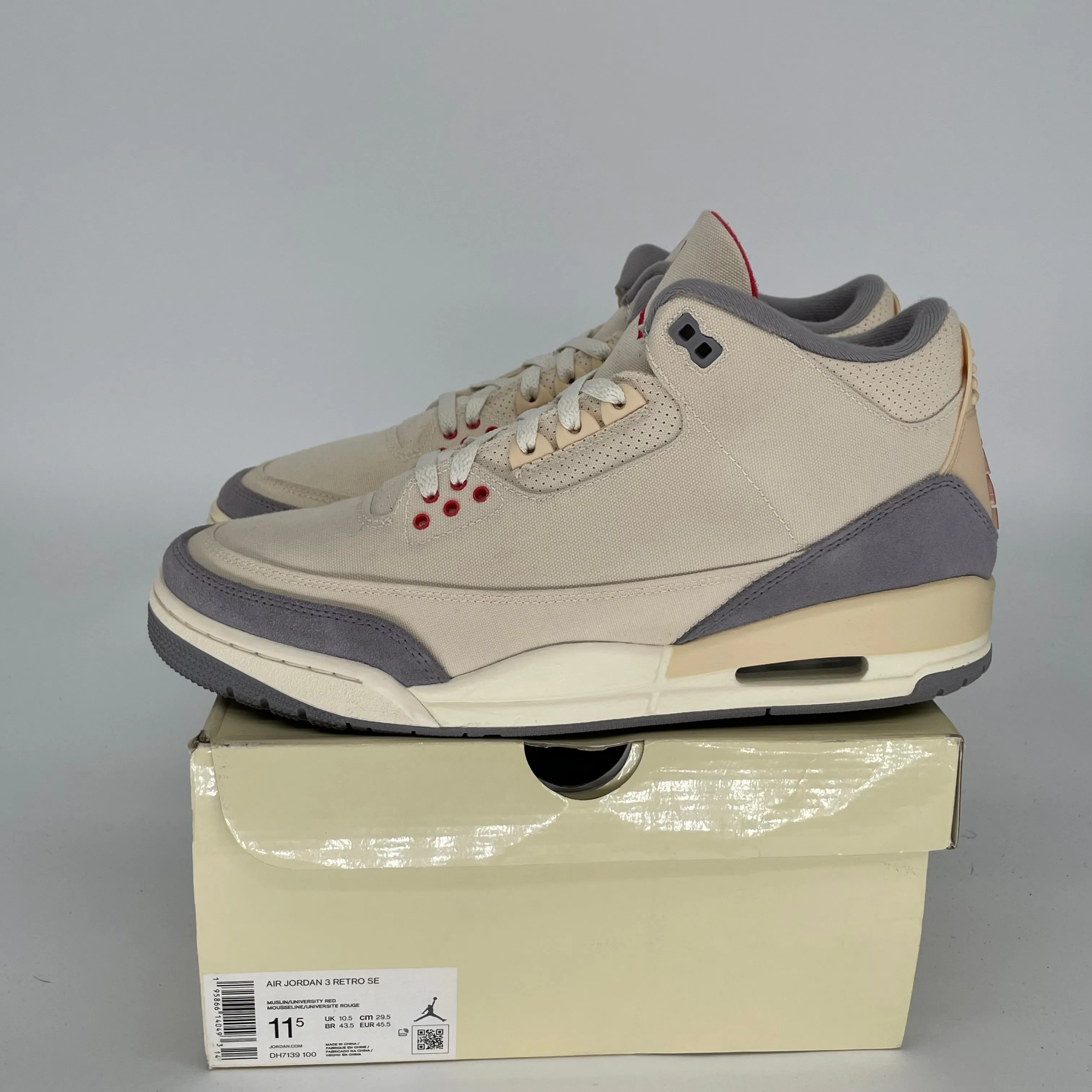 AIR JORDAN 3 MUSLIN SIZE 11.5 DH7139-100