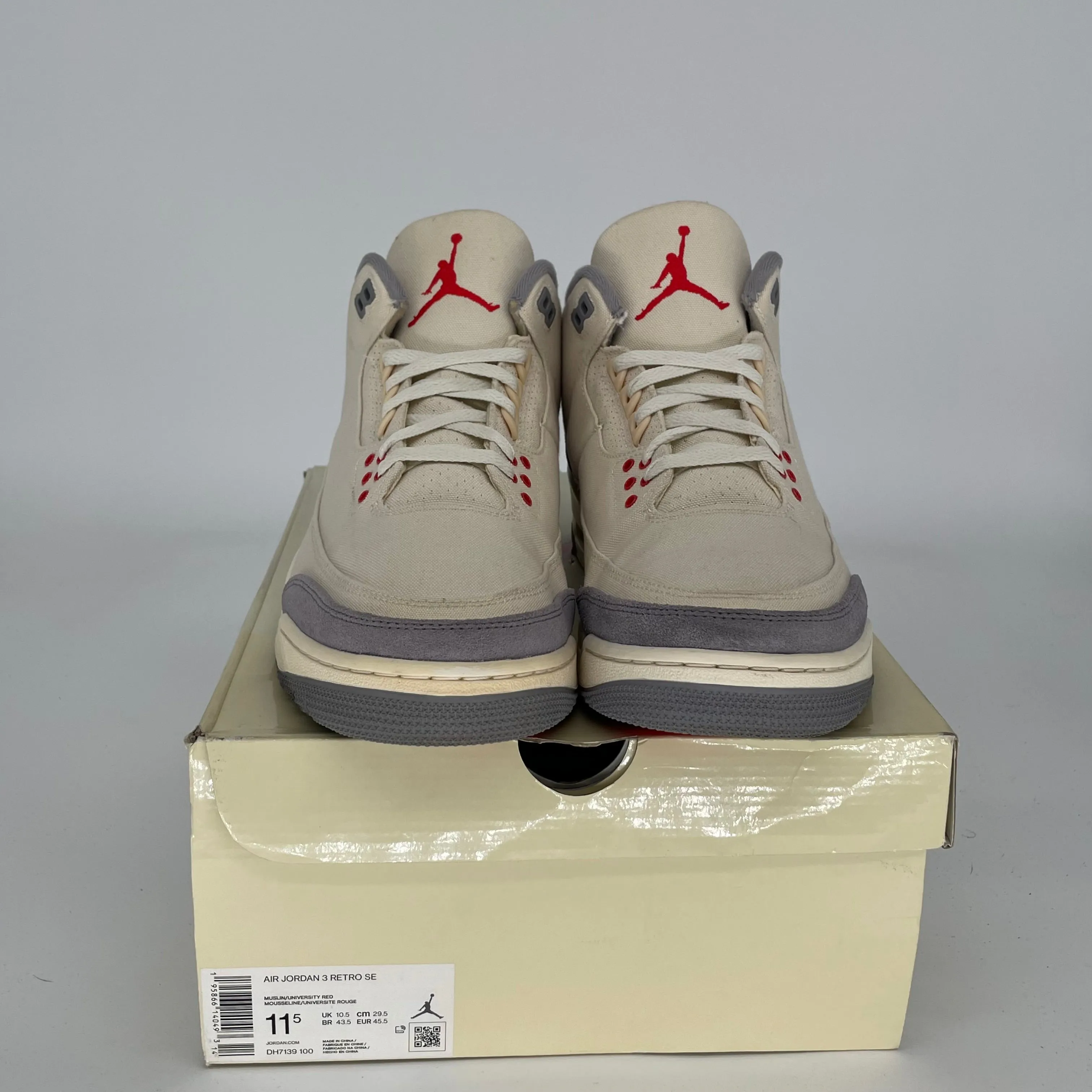AIR JORDAN 3 MUSLIN SIZE 11.5 DH7139-100
