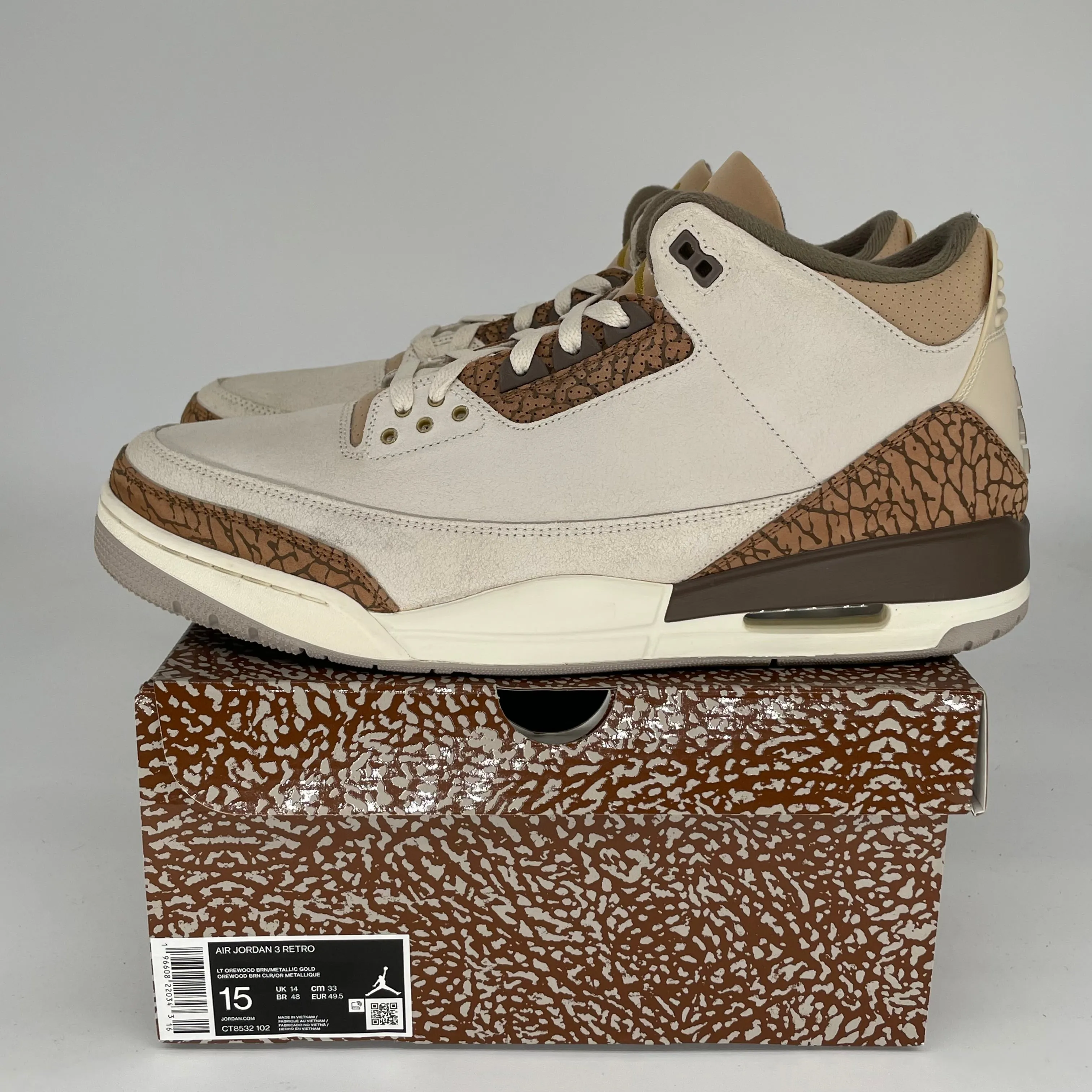 AIR JORDAN 3 PALOMINO SIZE 15 CT8532-102