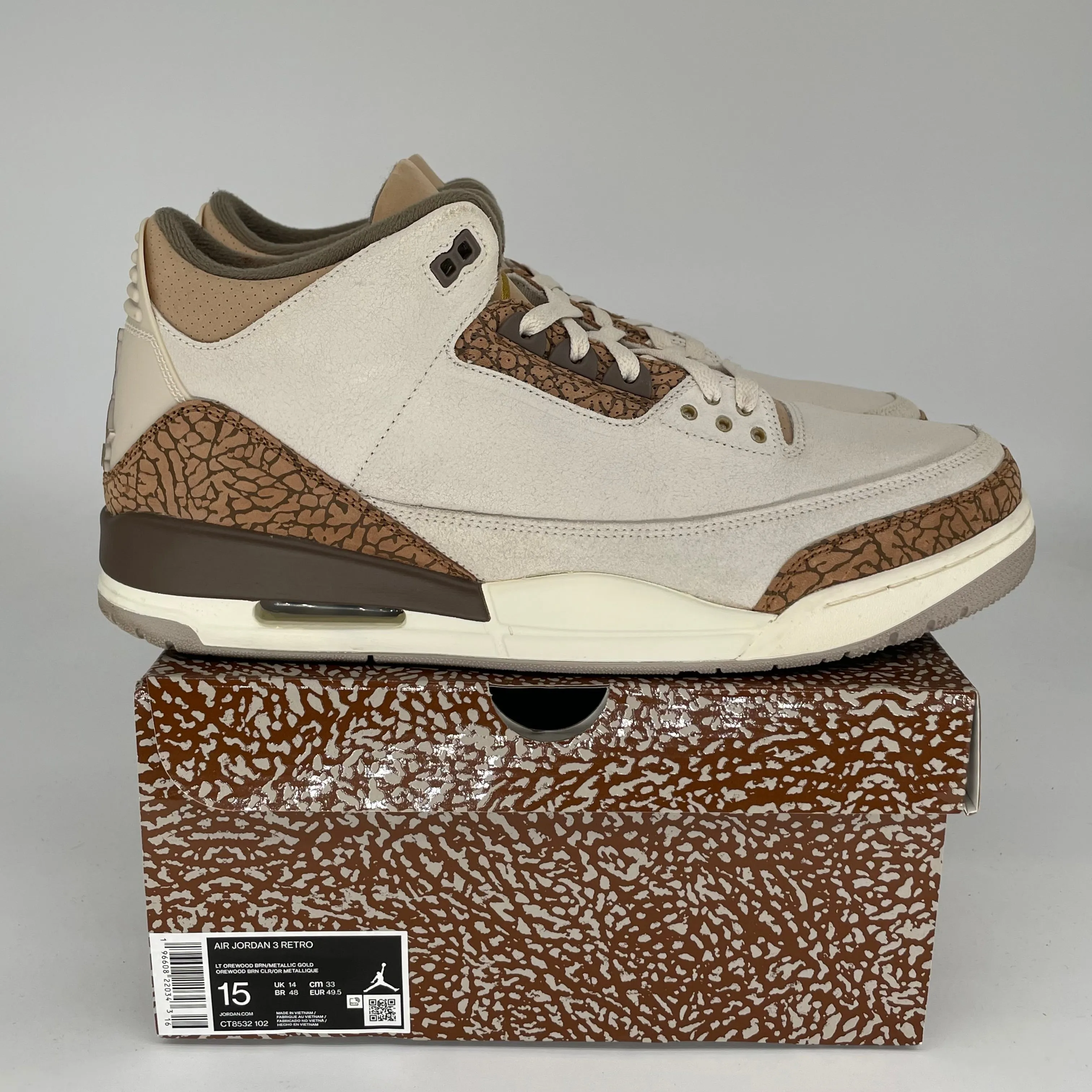 AIR JORDAN 3 PALOMINO SIZE 15 CT8532-102