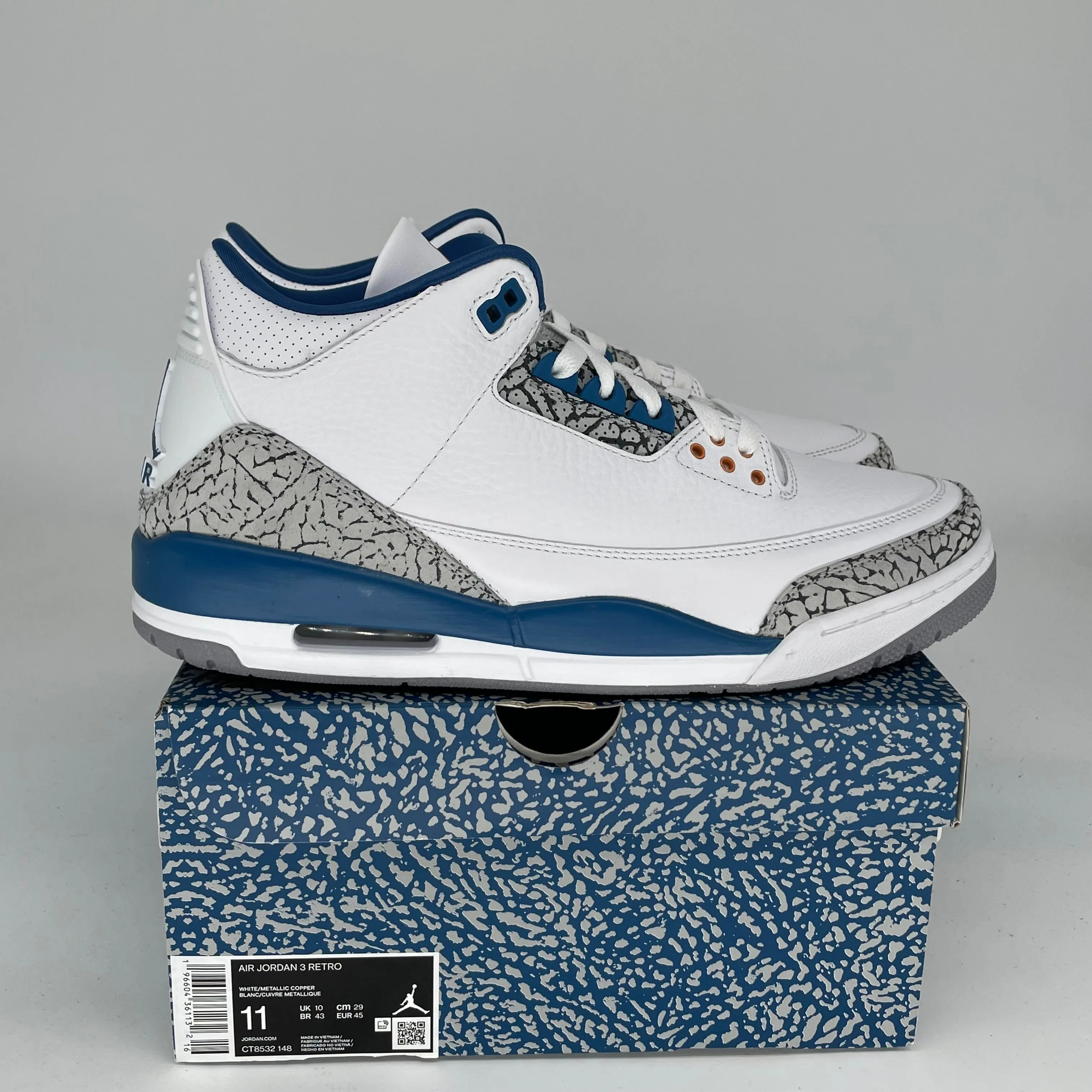 AIR JORDAN 3 WIZARDS SIZE 11 CT8532-148
