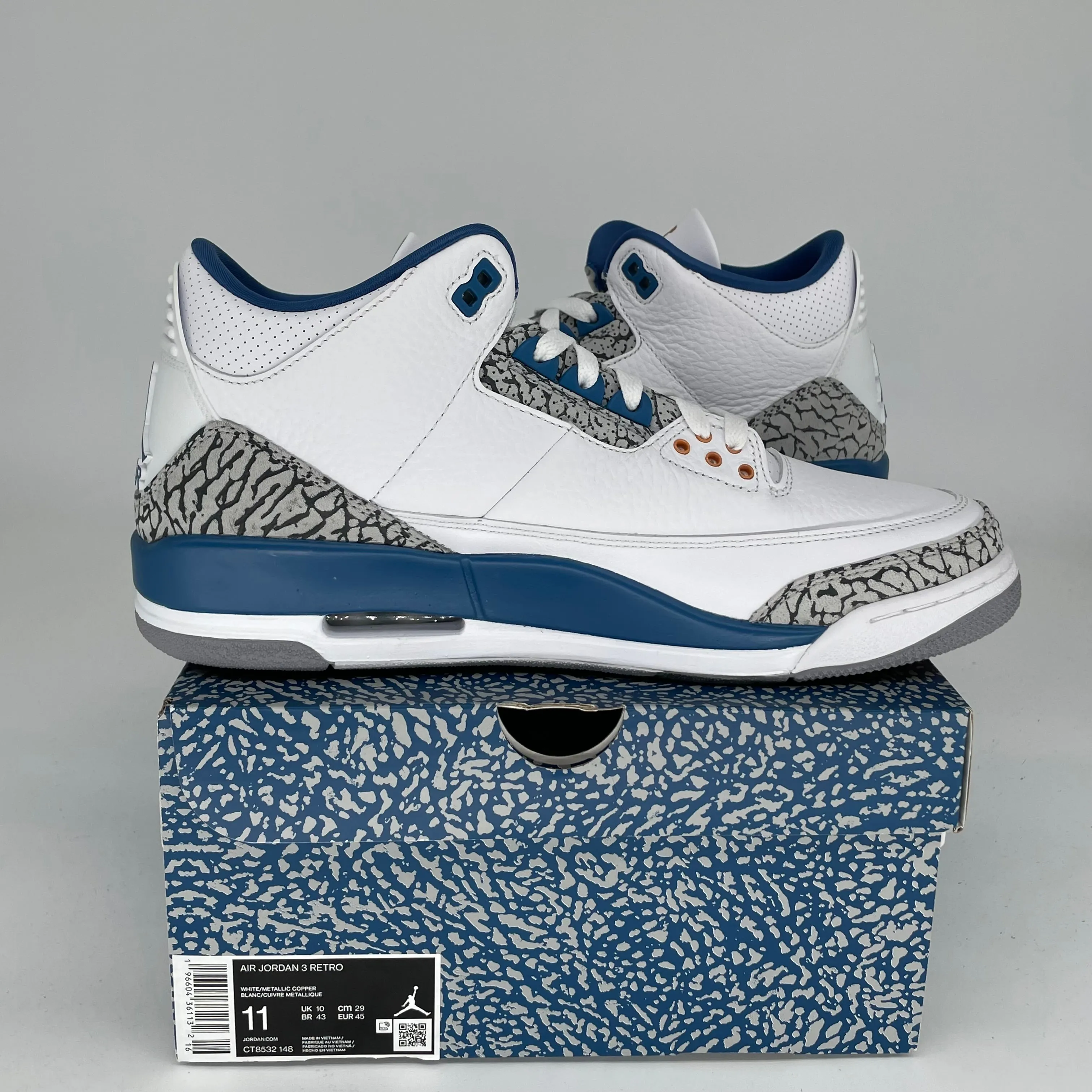 AIR JORDAN 3 WIZARDS SIZE 11 CT8532-148