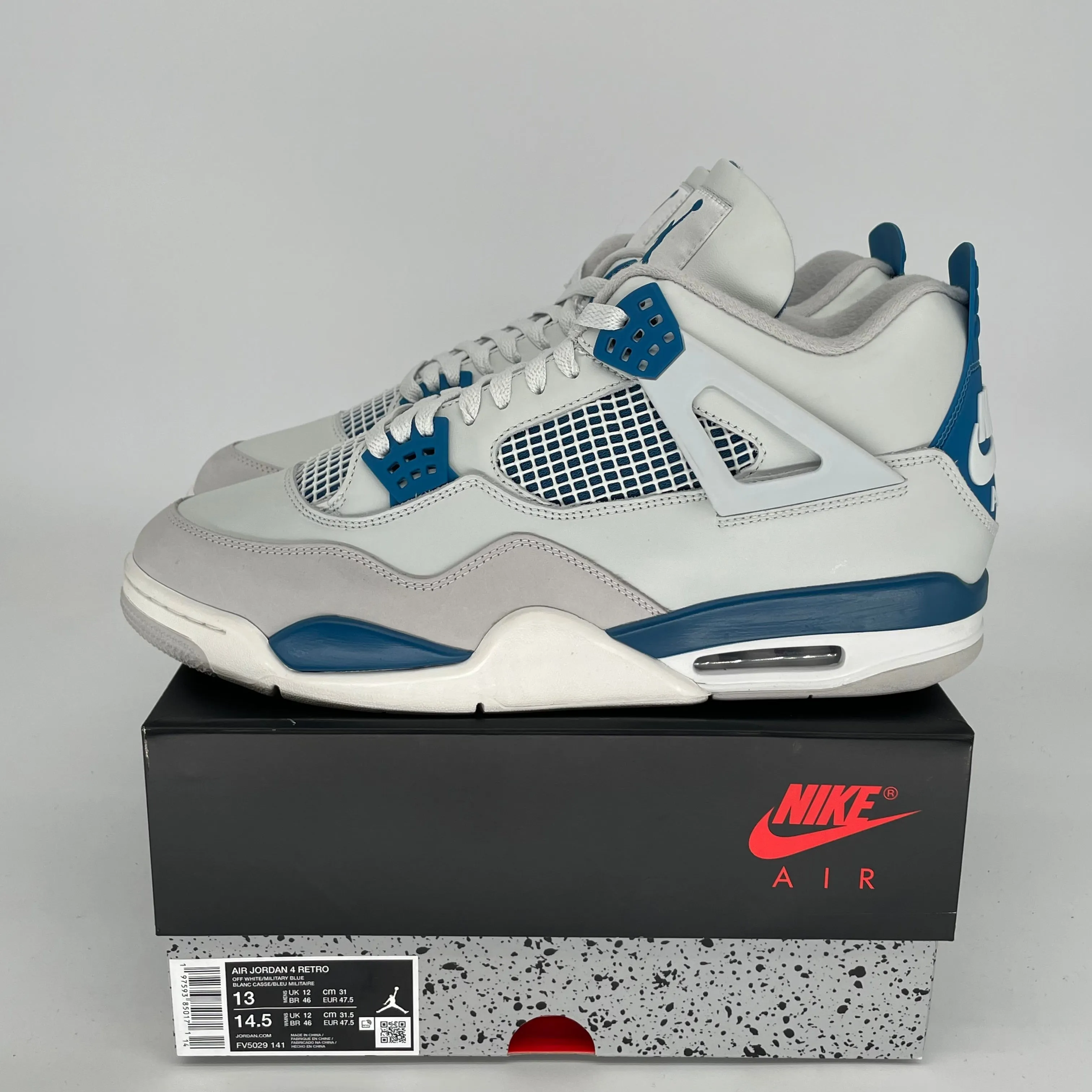AIR JORDAN 4 MILITARY BLUE SIZE 13 FV5029-141
