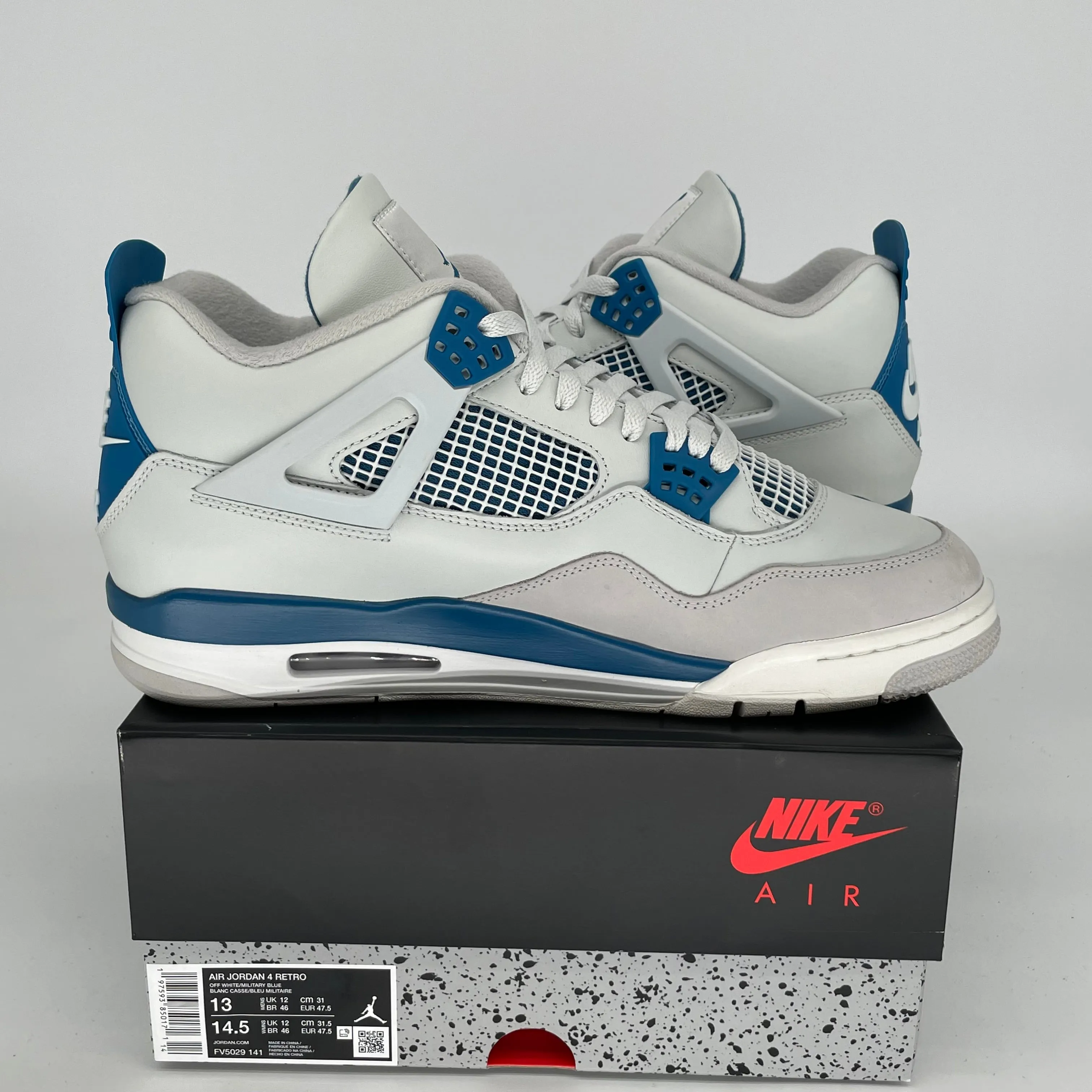 AIR JORDAN 4 MILITARY BLUE SIZE 13 FV5029-141