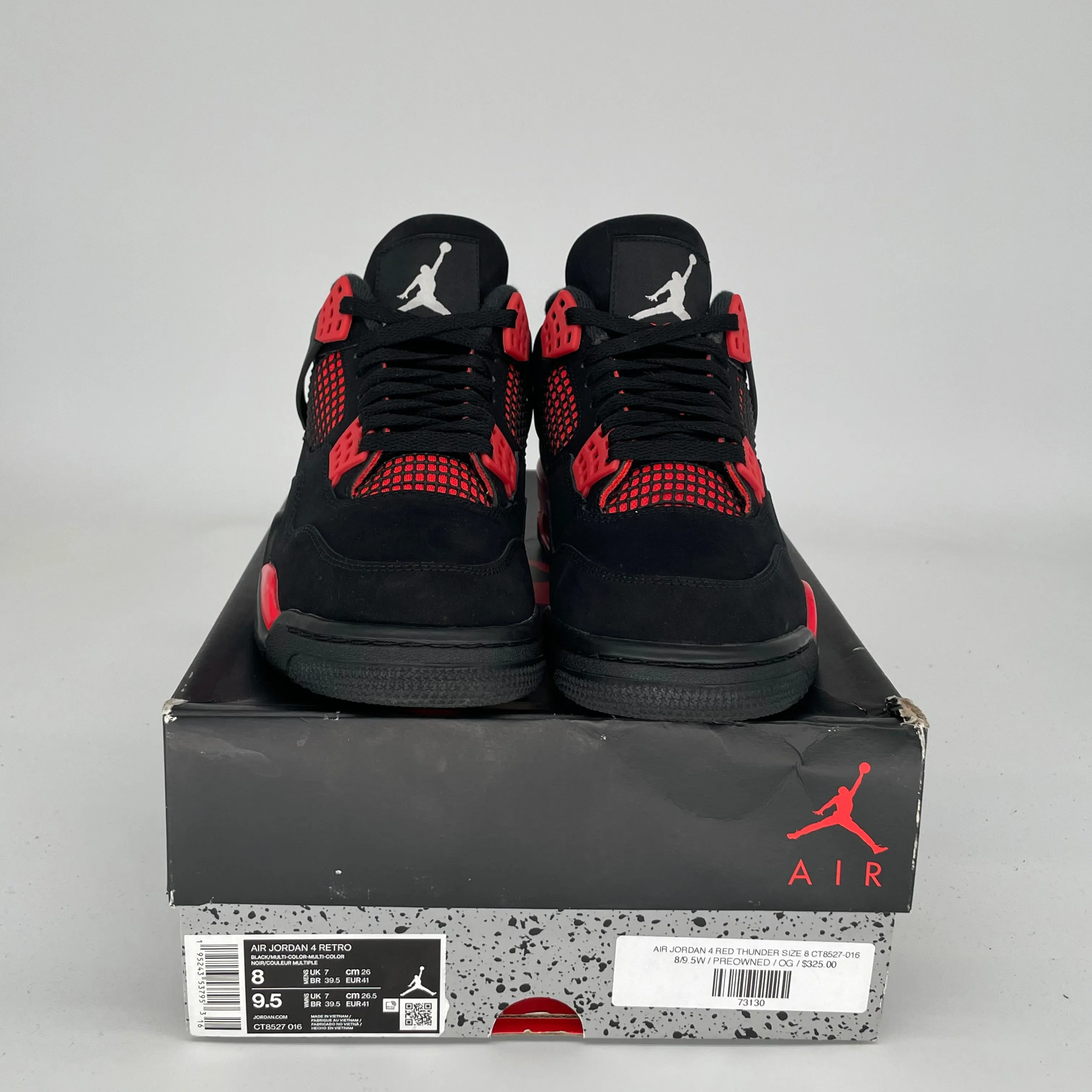 AIR JORDAN 4 RED THUNDER SIZE 8 CT8527-016