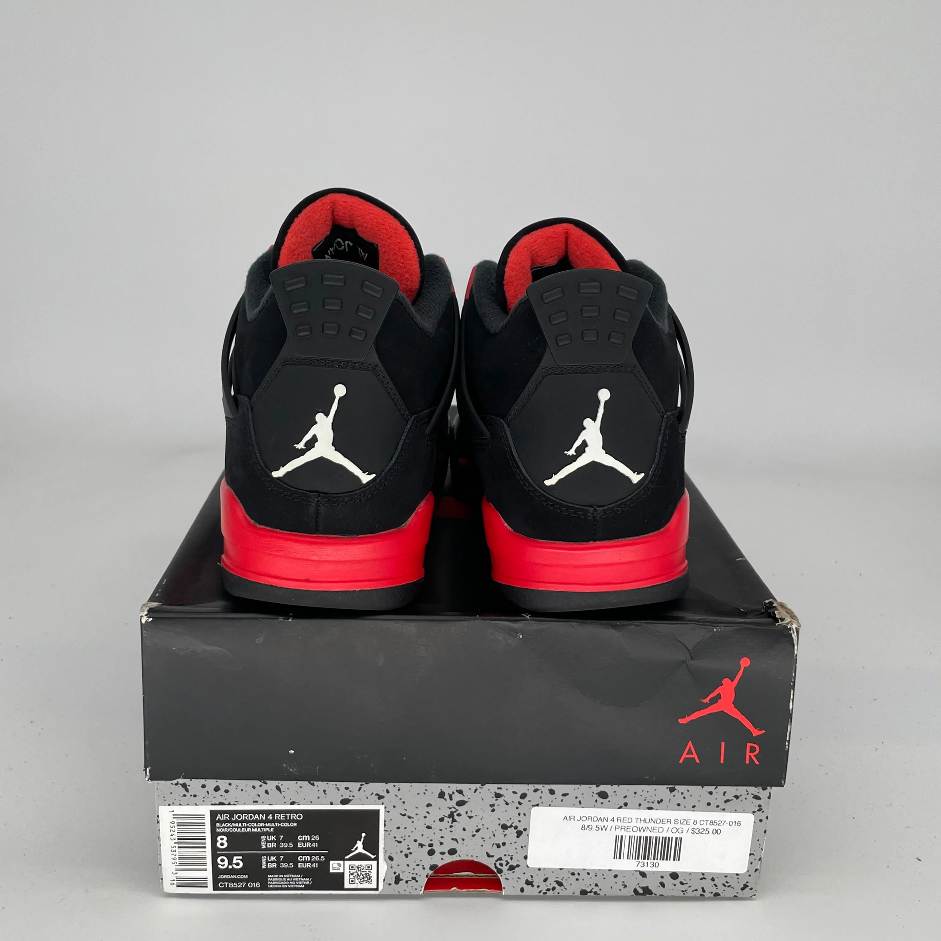 AIR JORDAN 4 RED THUNDER SIZE 8 CT8527-016