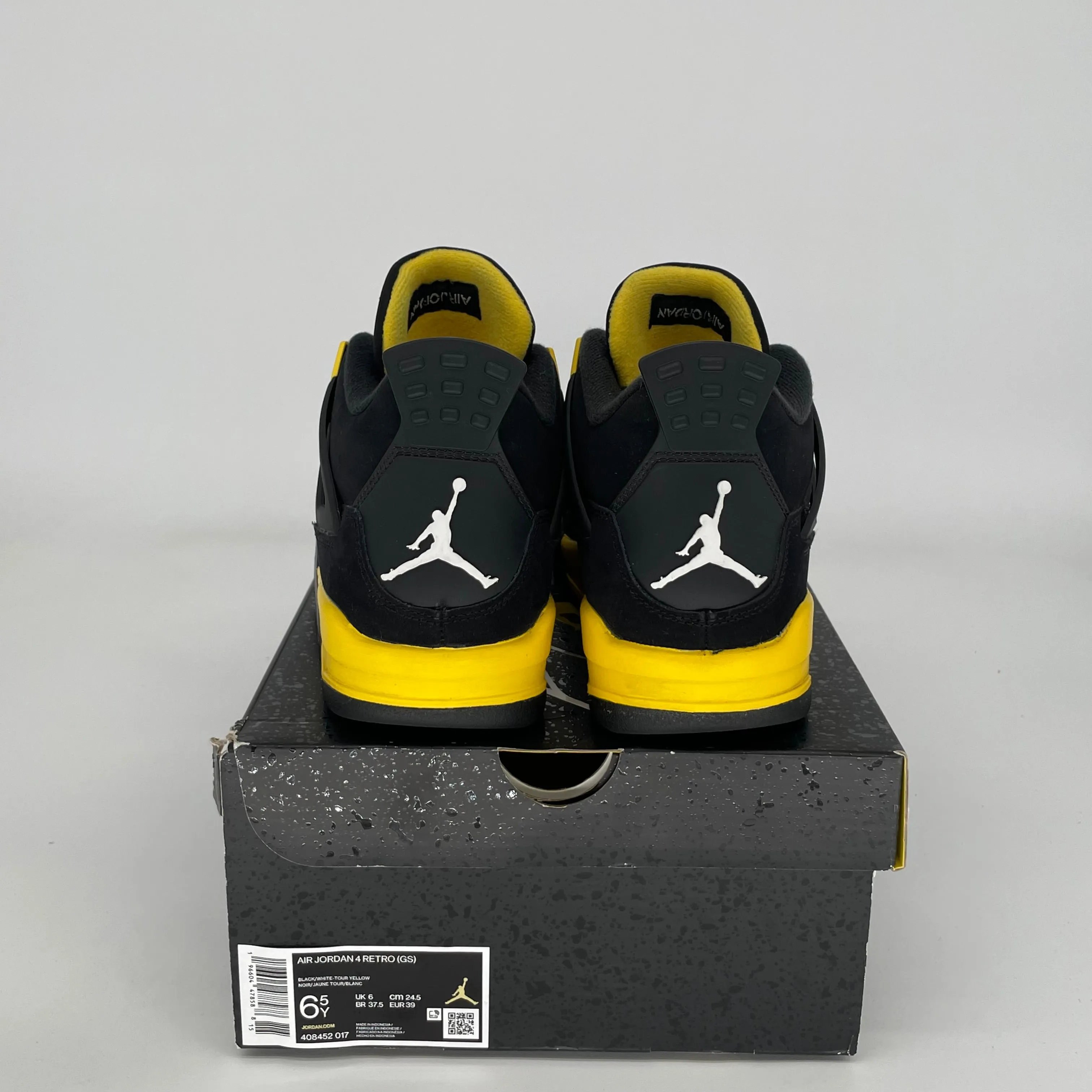 AIR JORDAN 4 THUNDER SIZE 6.5Y 408452-017