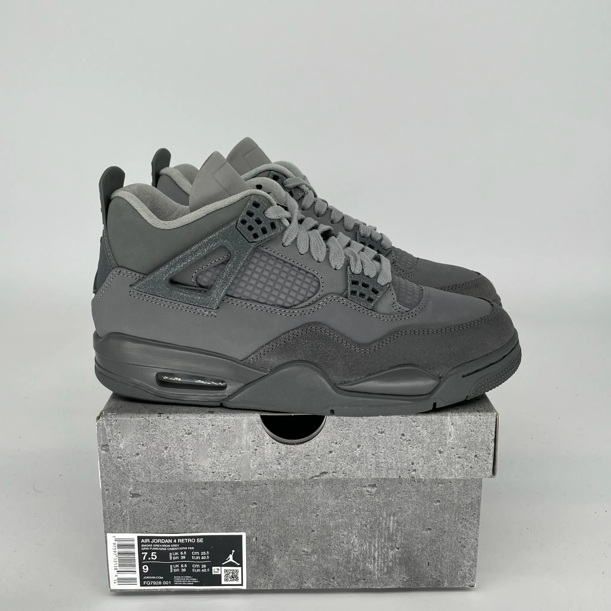 AIR JORDAN 4 WET CEMENT SIZE 7.5 FQ7928-001